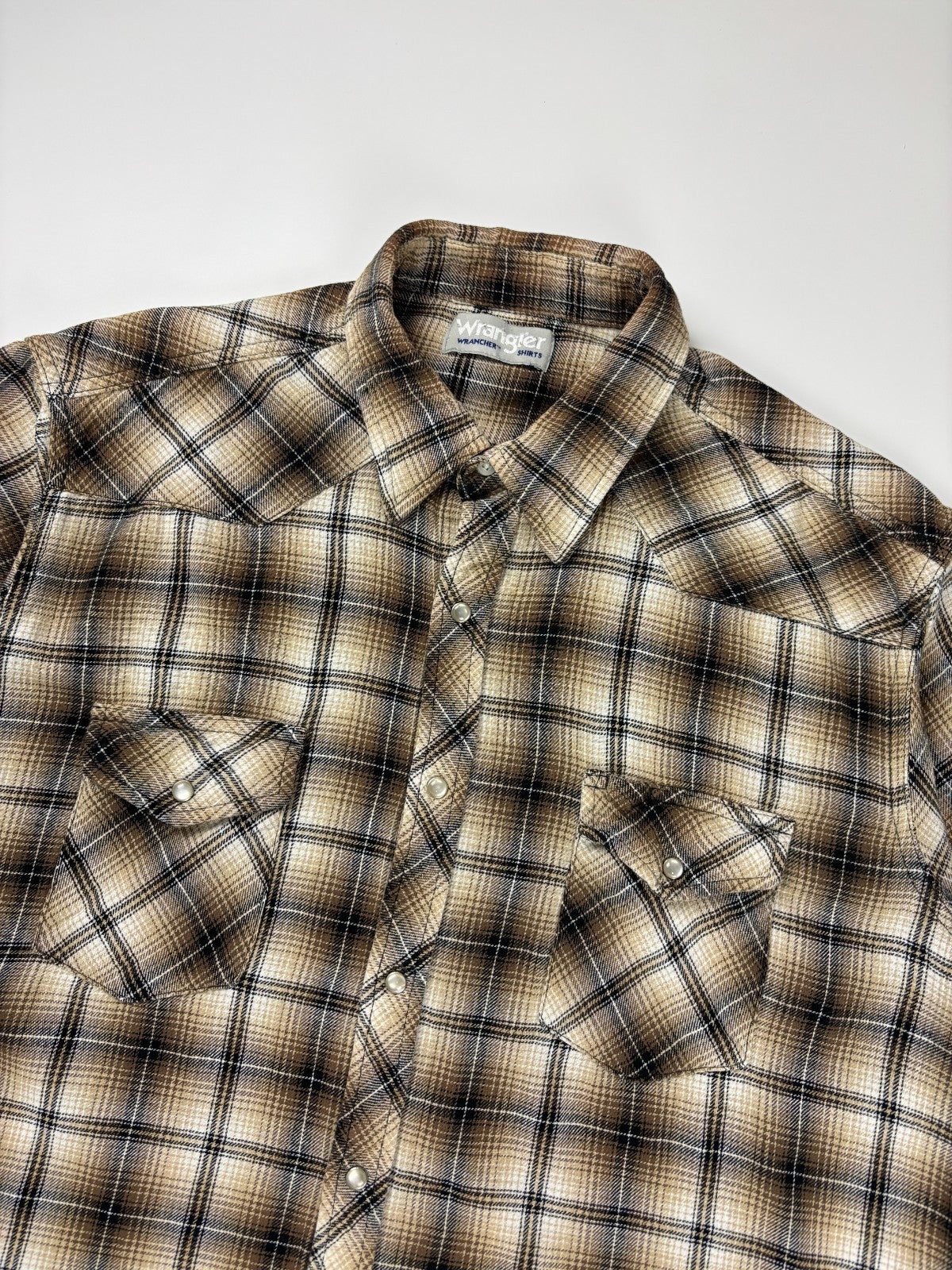 Vintage Wrangler Plaid Cropped Button Up Shirt