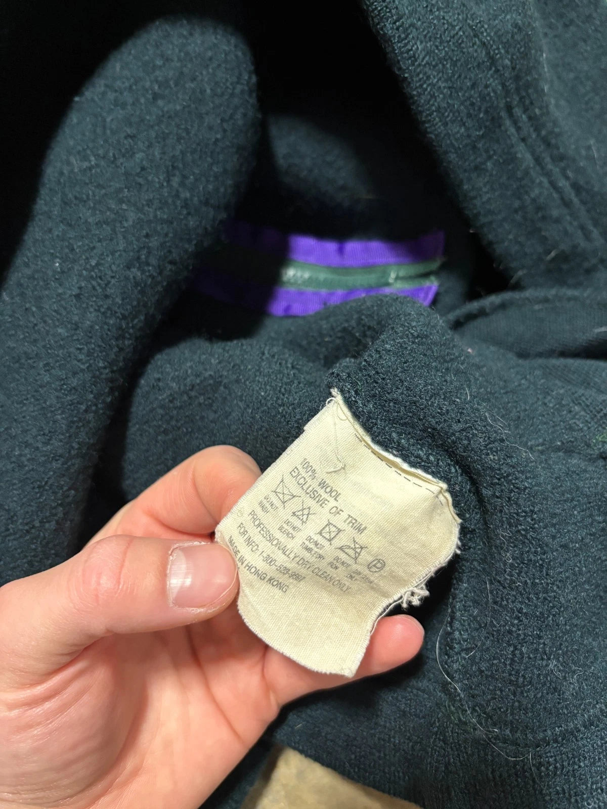 Vintage Patagonia Wool Sweater - Half Zip Up Pullover - Size Large Forest Green