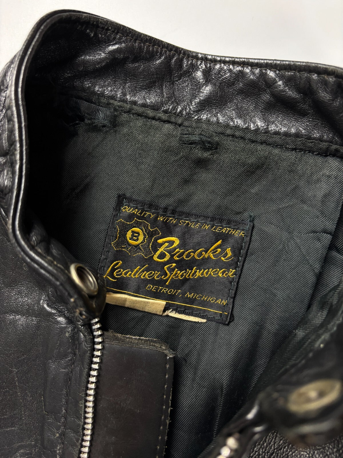 Vintage 1960s Brooks Leather Jacket