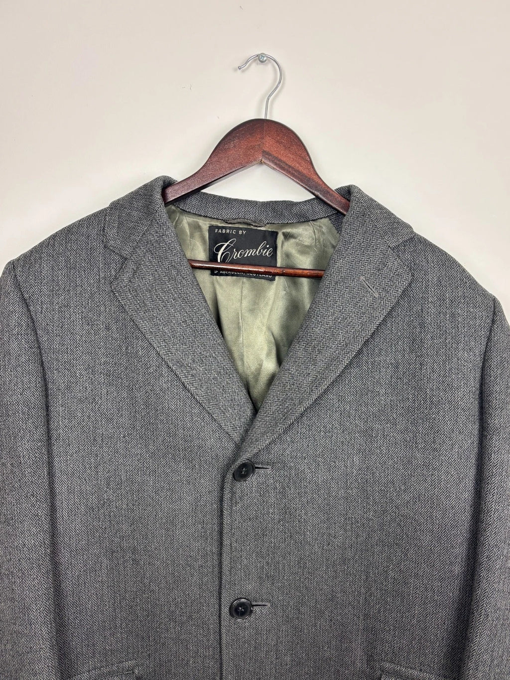 Vintage 1990s Wool Overcoat - Gray - Large - Men's Topcoat