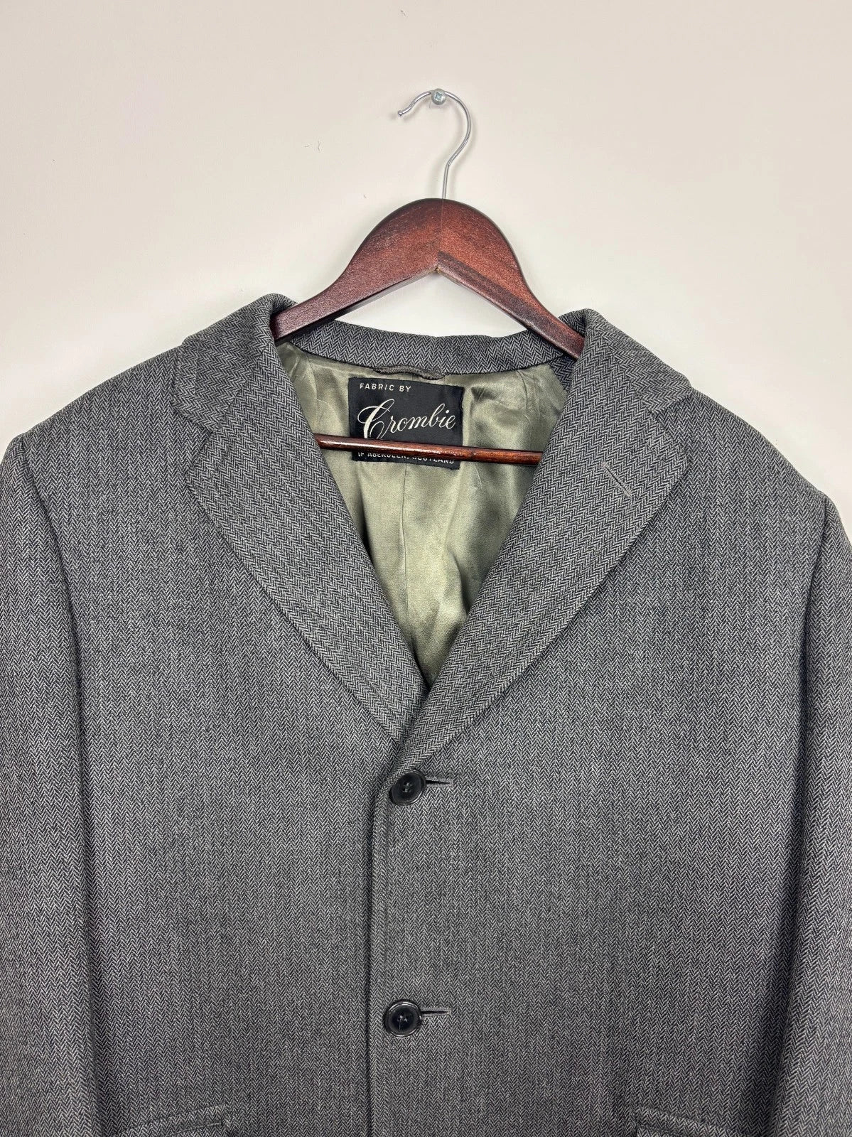 Vintage 1990s Wool Overcoat - Gray - Large - Men's Topcoat