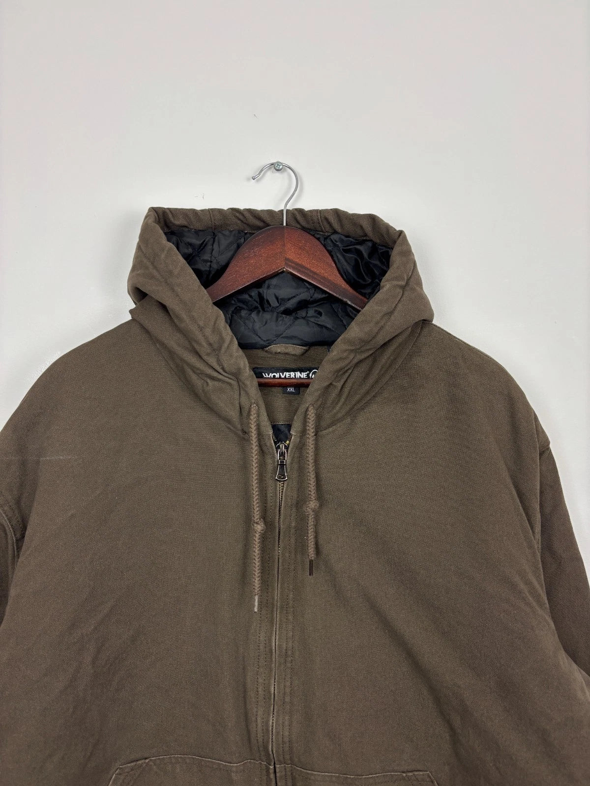 Vintage Brown Workwear Jacket - Wolverine Zip Up Coat - Size XXL