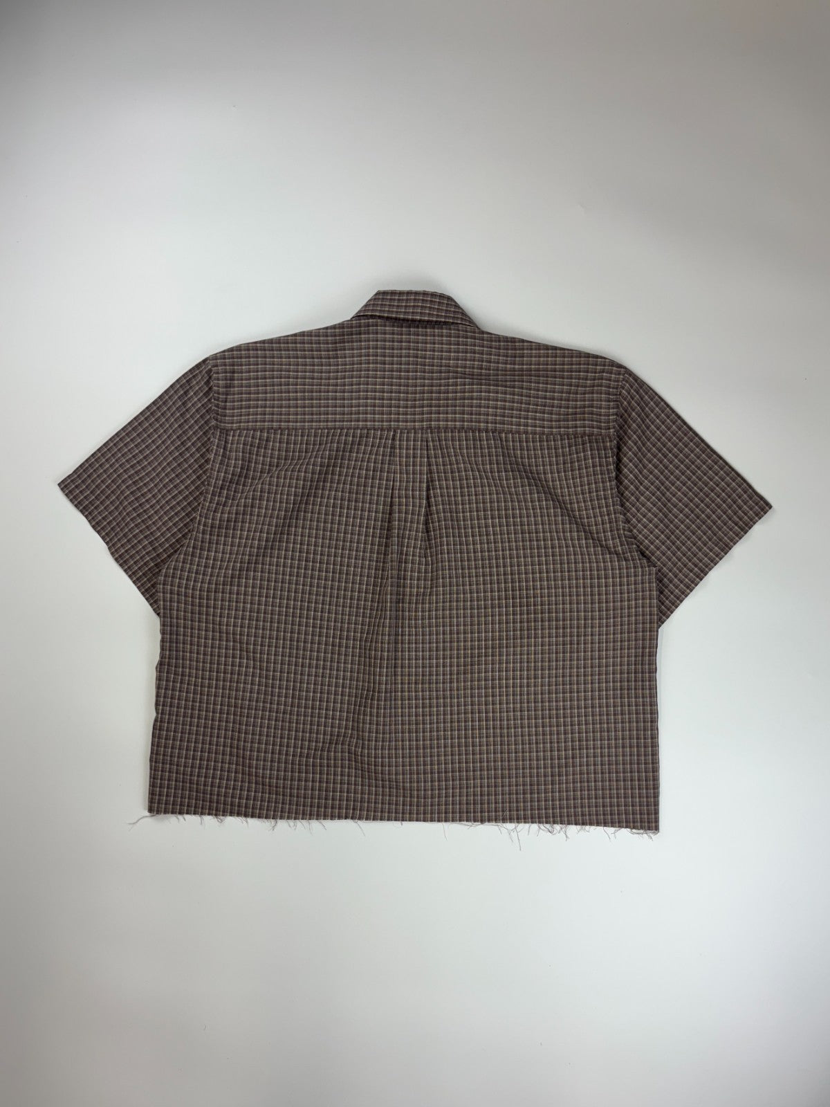 Vintage Roguehaus Plaid Cropped Button Up Shirt