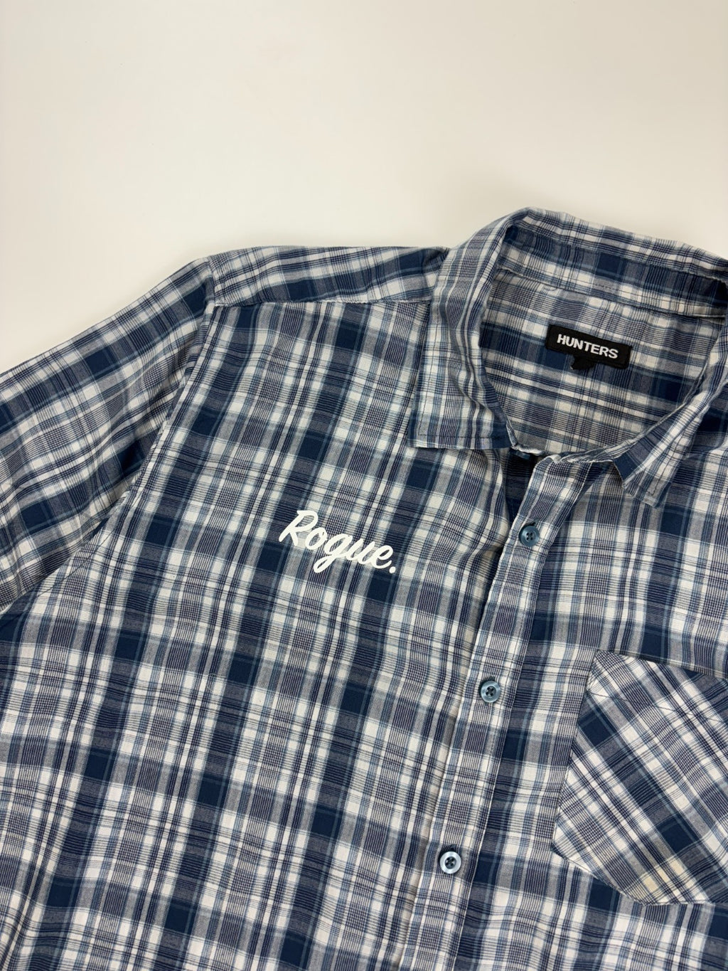 Vintage Roguehaus Plaid Cropped Button Up Shirt