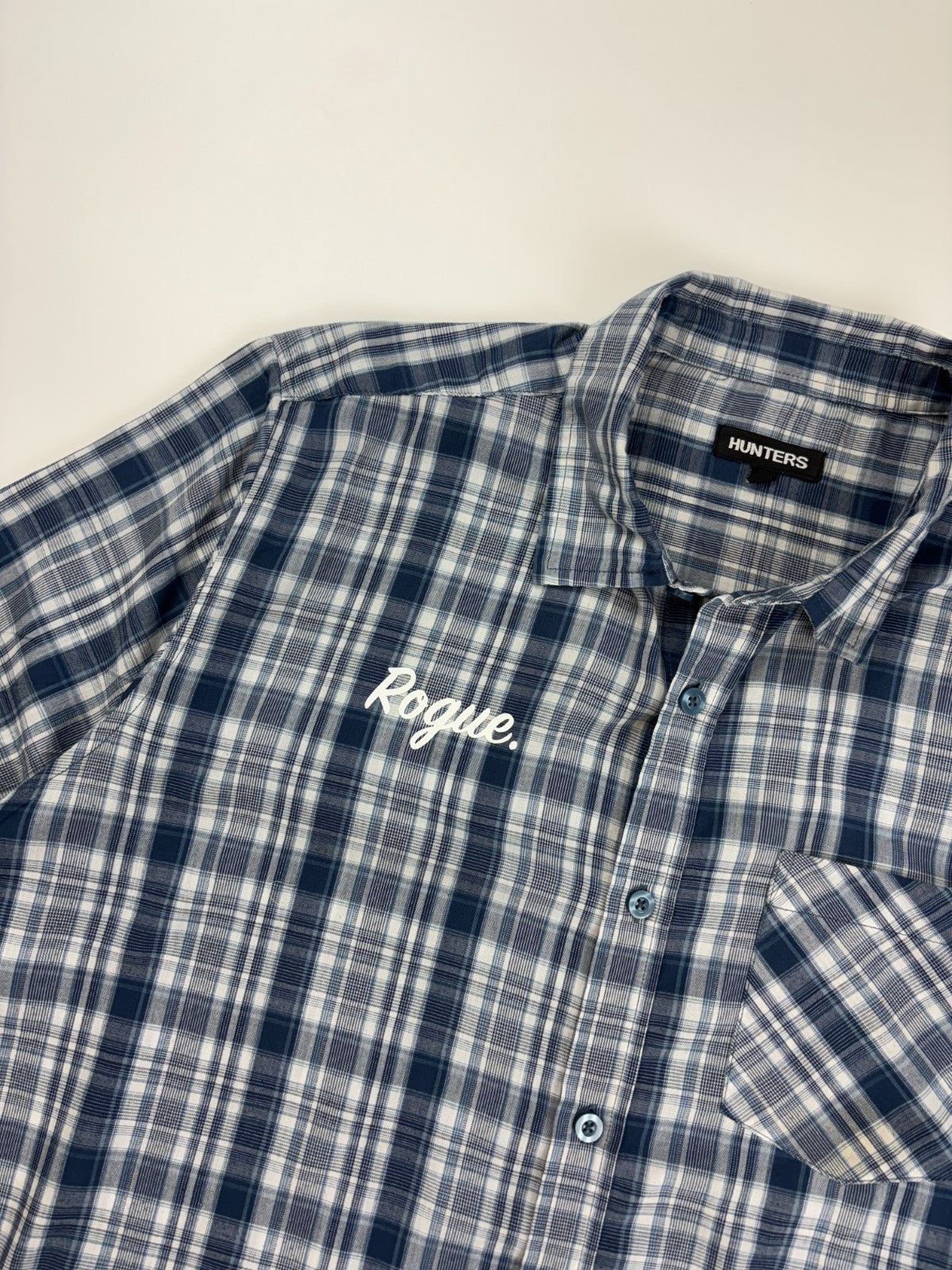 Vintage Roguehaus Plaid Cropped Button Up Shirt