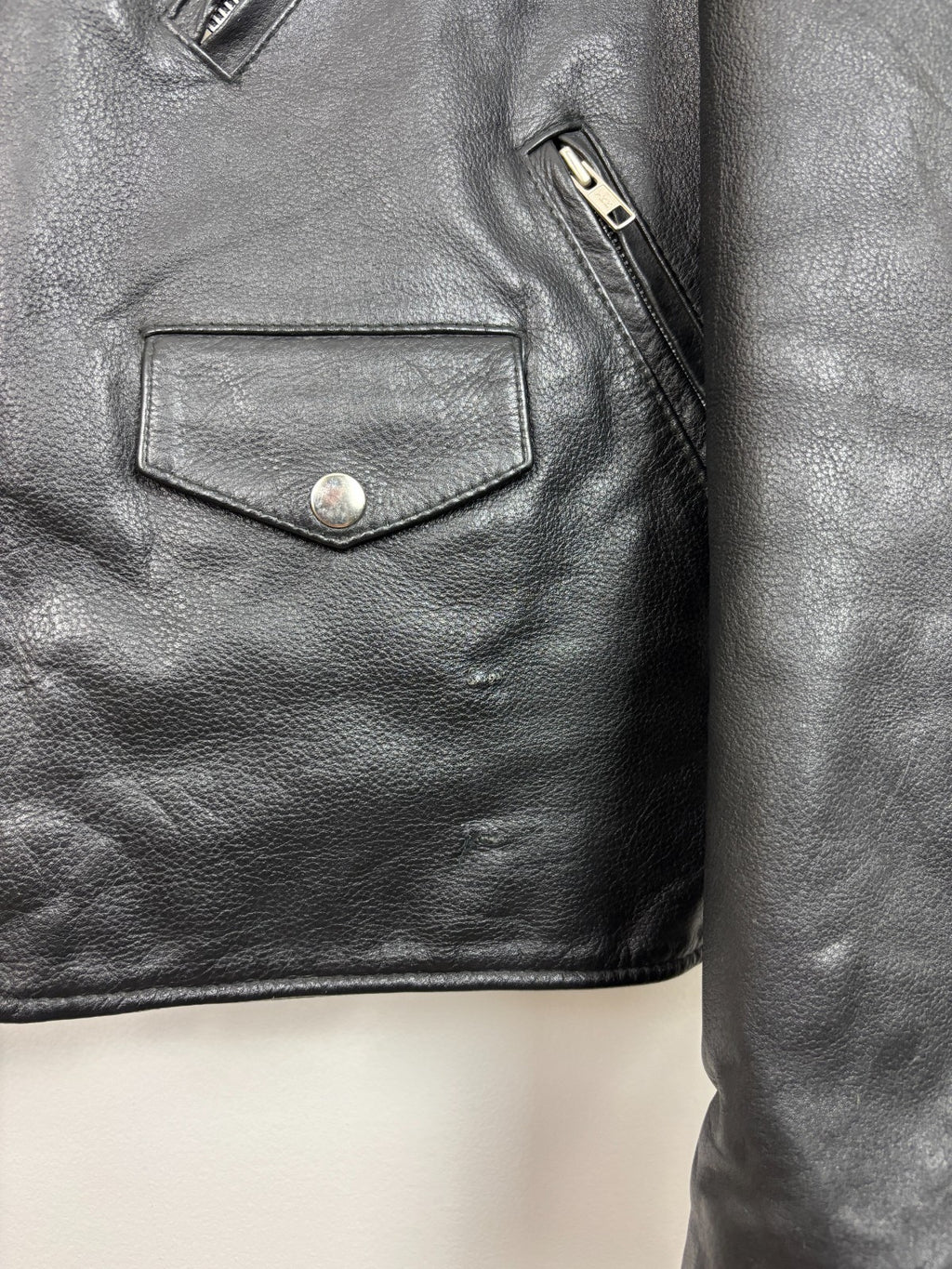 1990s Vintage Baron Biker Leather Jacket