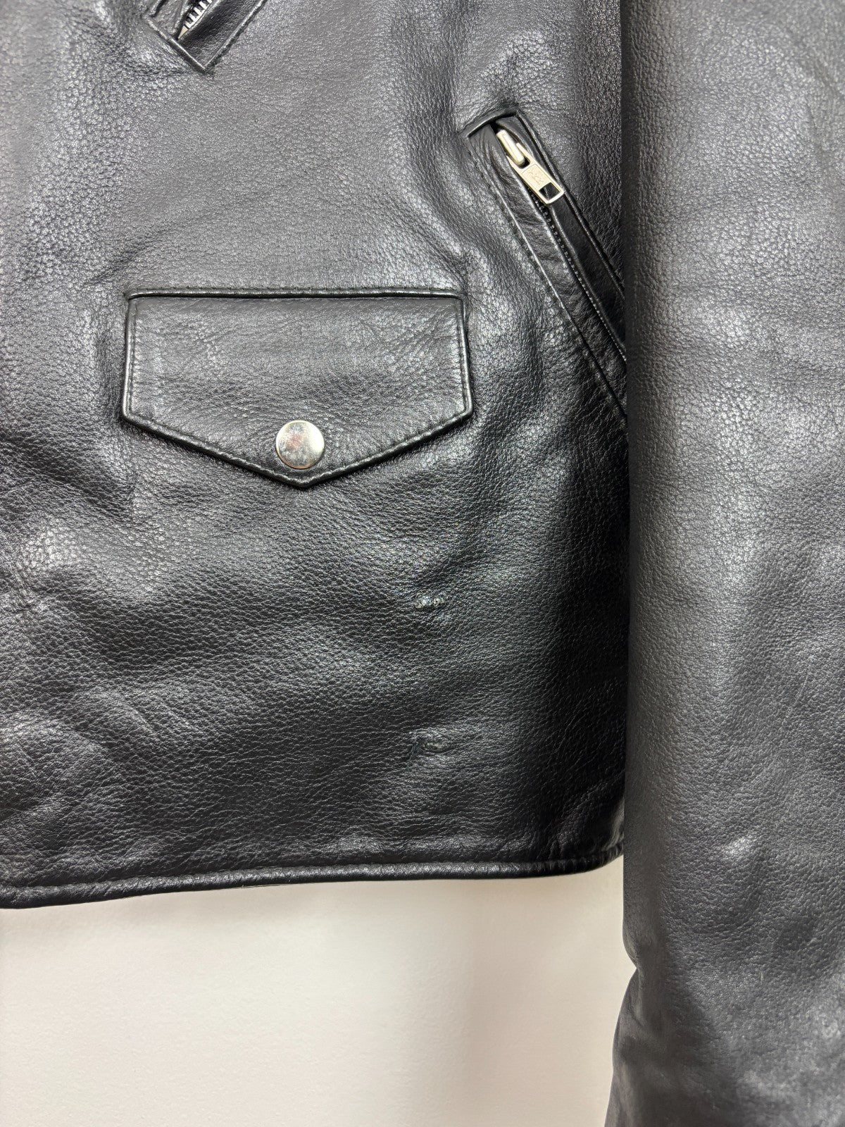 1990s Vintage Baron Biker Leather Jacket