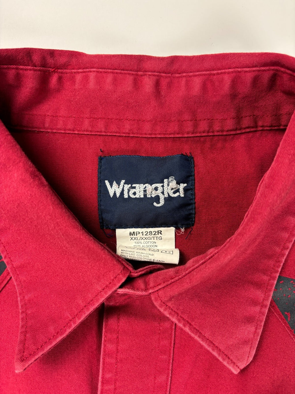 Vintage Faded Wrangler Western Button Up Shirt