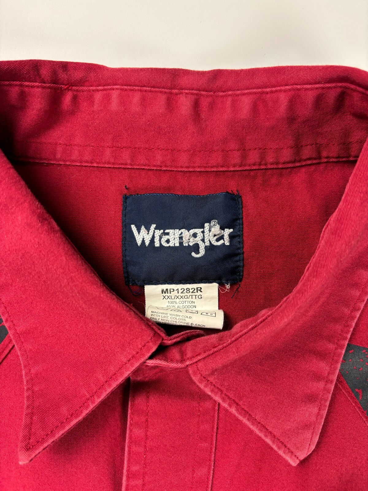 Vintage Faded Wrangler Western Button Up Shirt