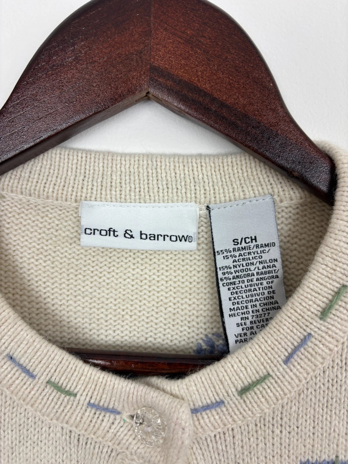 Vintage White Christmas Knit Sweater - Croft & Barrow - Size Small