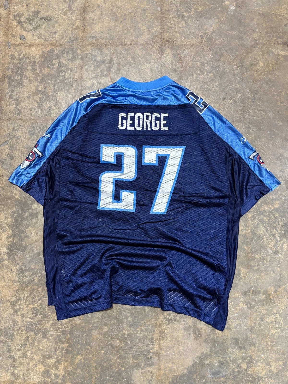 Vintage Tennessee Titans Jersey / Eddie George #27 / NFL Reebok / Blue Size 2XL