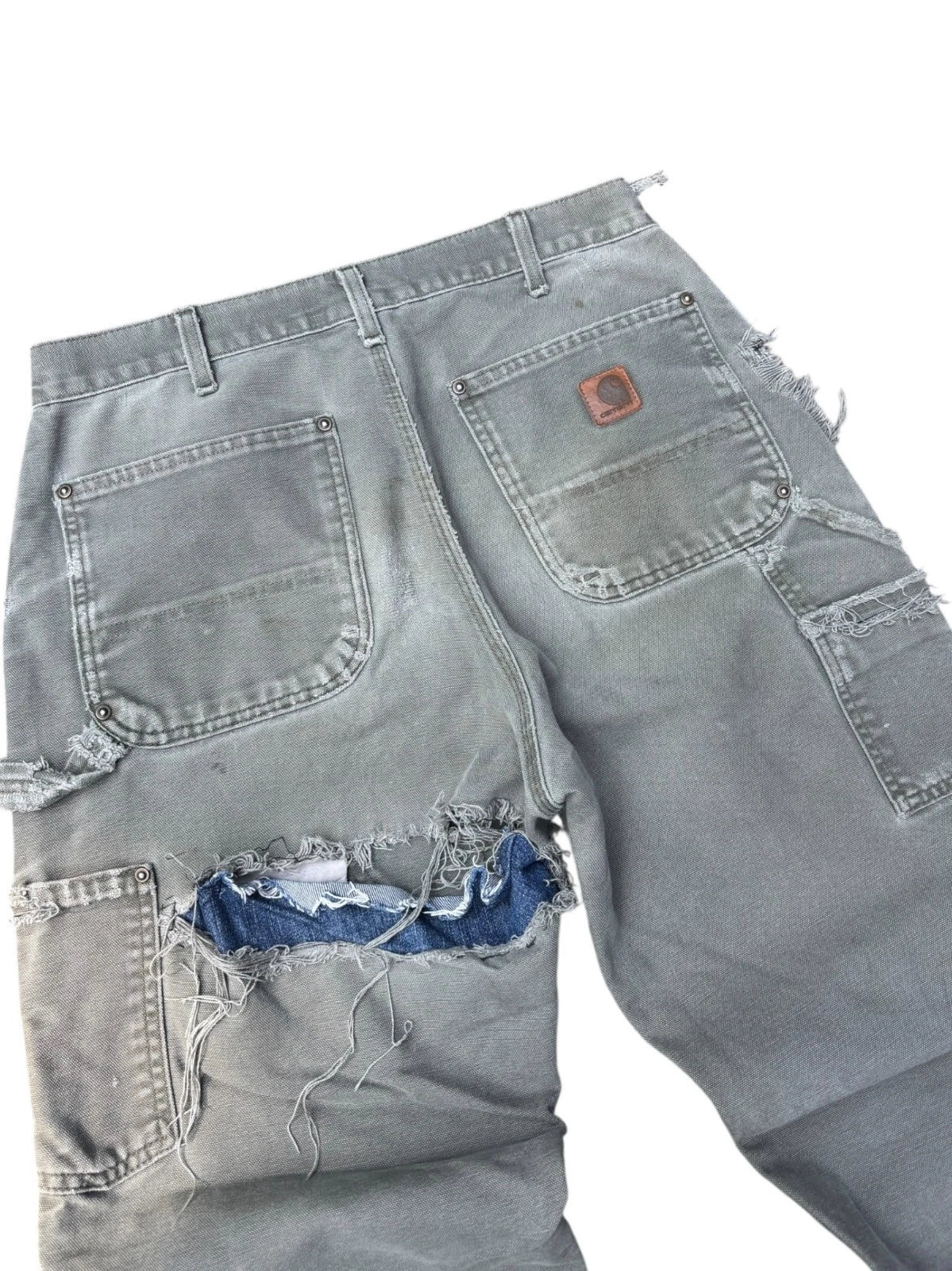 Vintage Olive Carhartt Double Knee Pants - 30x29" - Distressed Workwear Bottoms