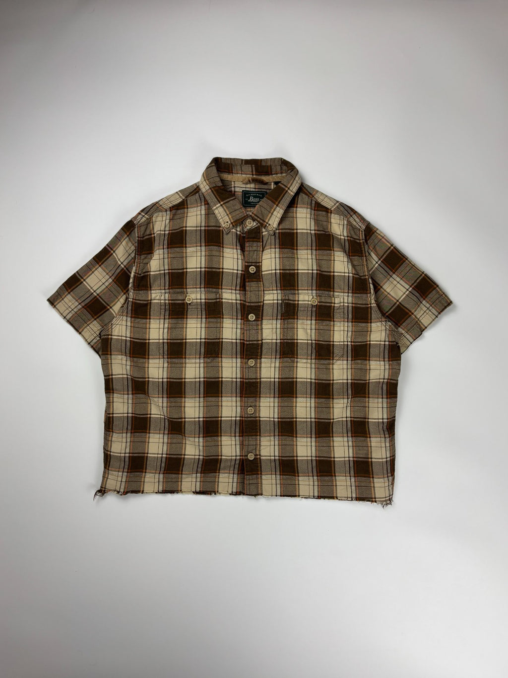 Vintage G.H. Bass Plaid Cropped Button Up Shirt