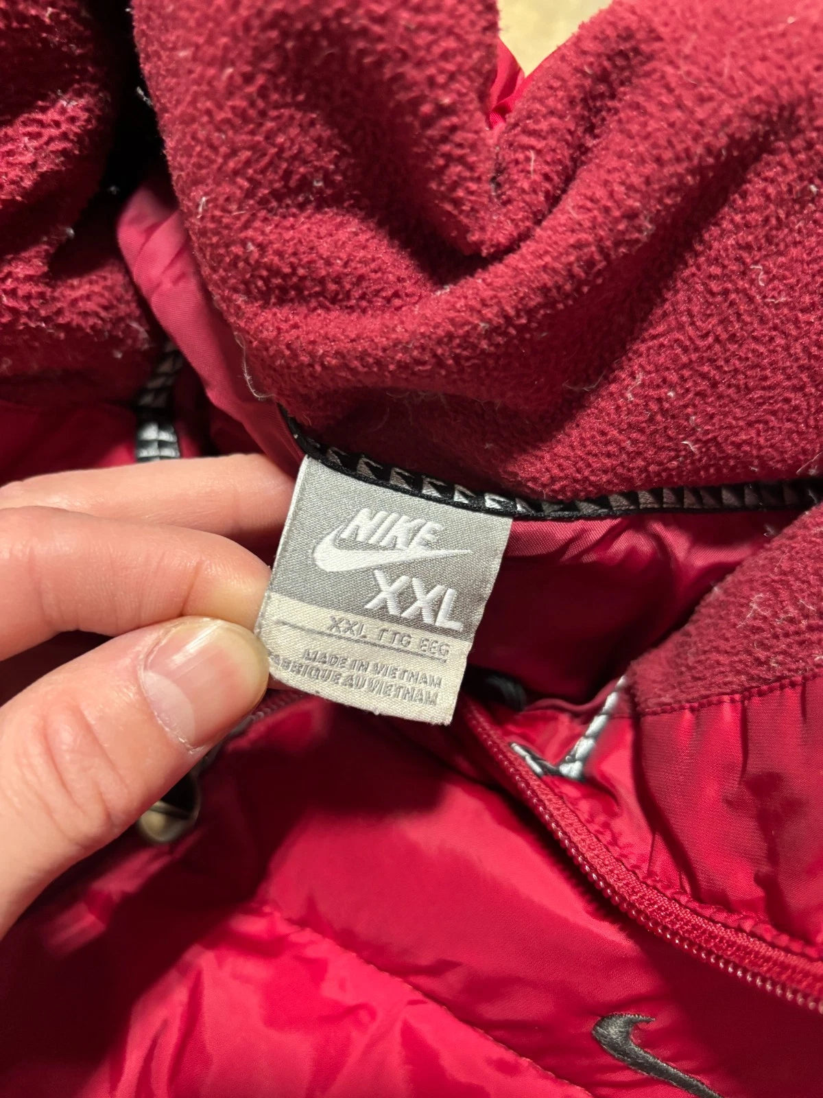 Vintage Y2K Nike Puffer Jacket / Size XXL / Red / Ski Coat