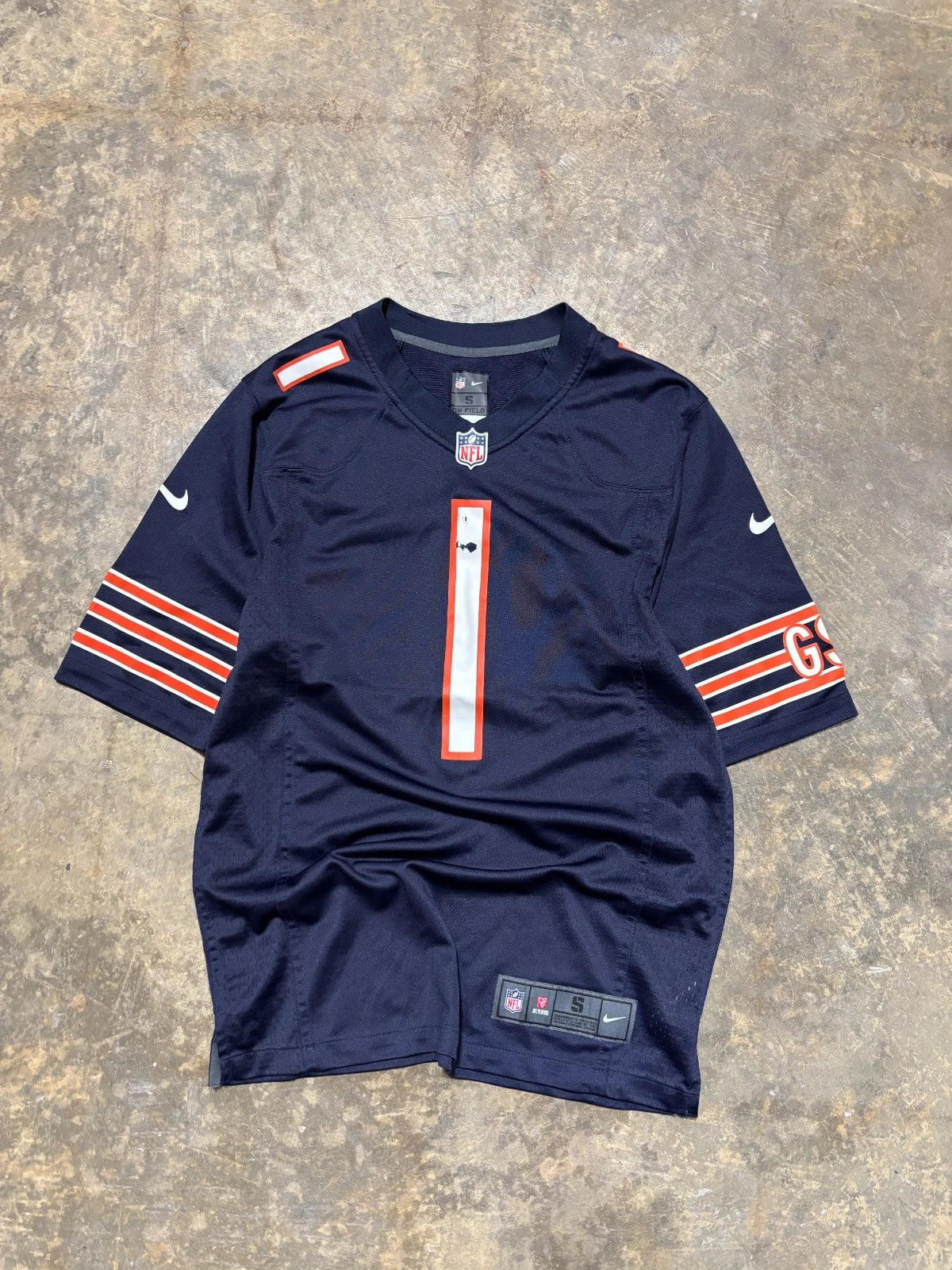 Vintage Chicago Bears Jersey / Justin Fields #1 / NFL Reebok / Blue Size Small