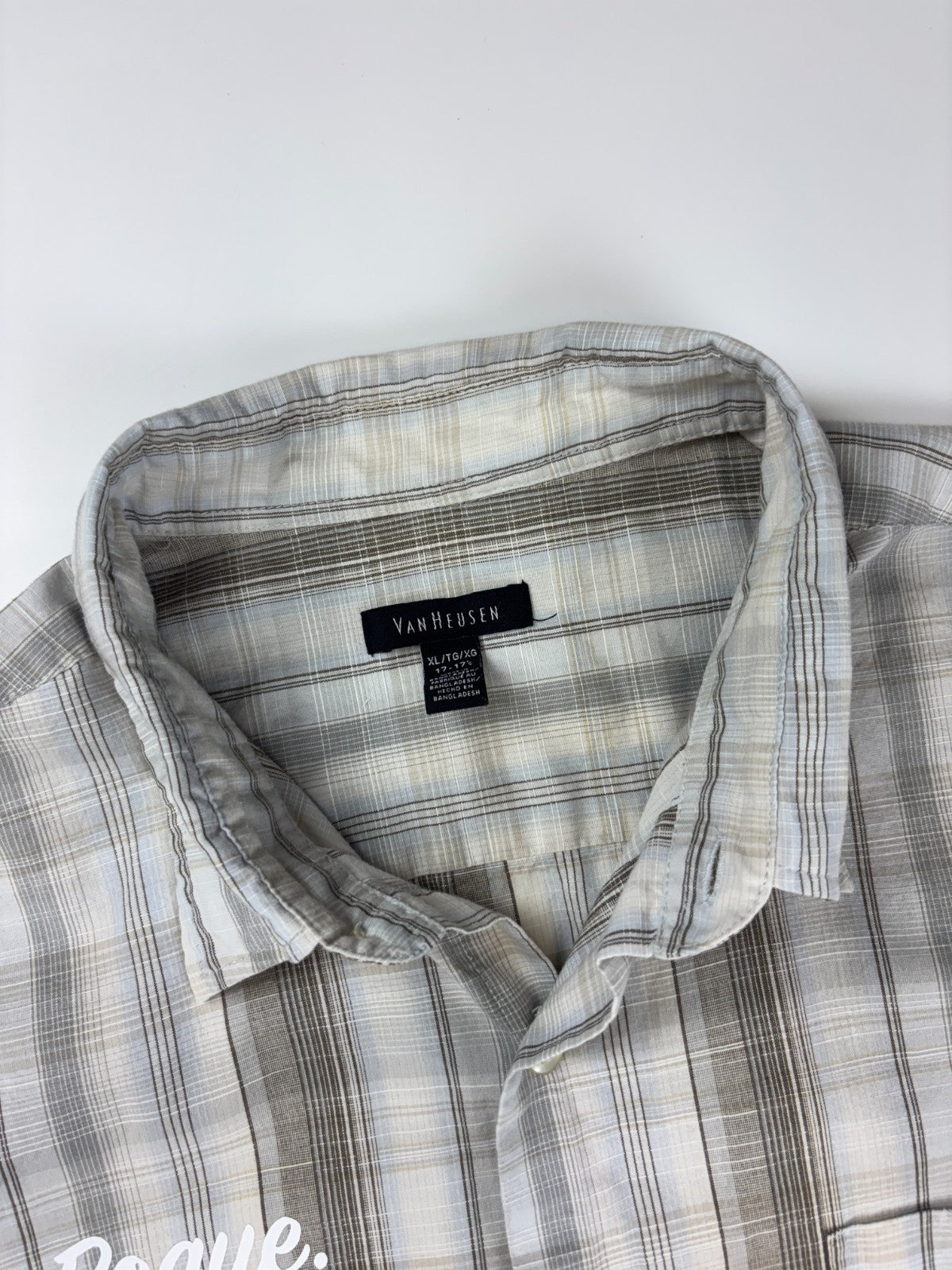 Vintage Roguehaus Plaid Cropped Button Up Shirt