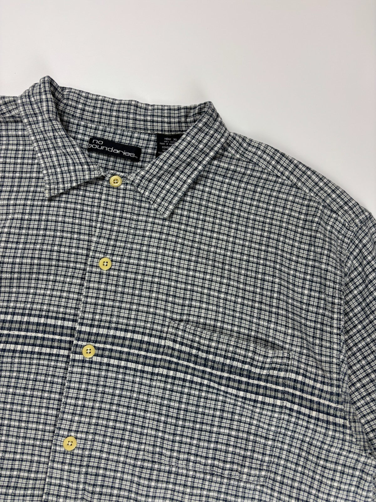 Vintage No Boundaries Plaid Cropped Button Up Shirt
