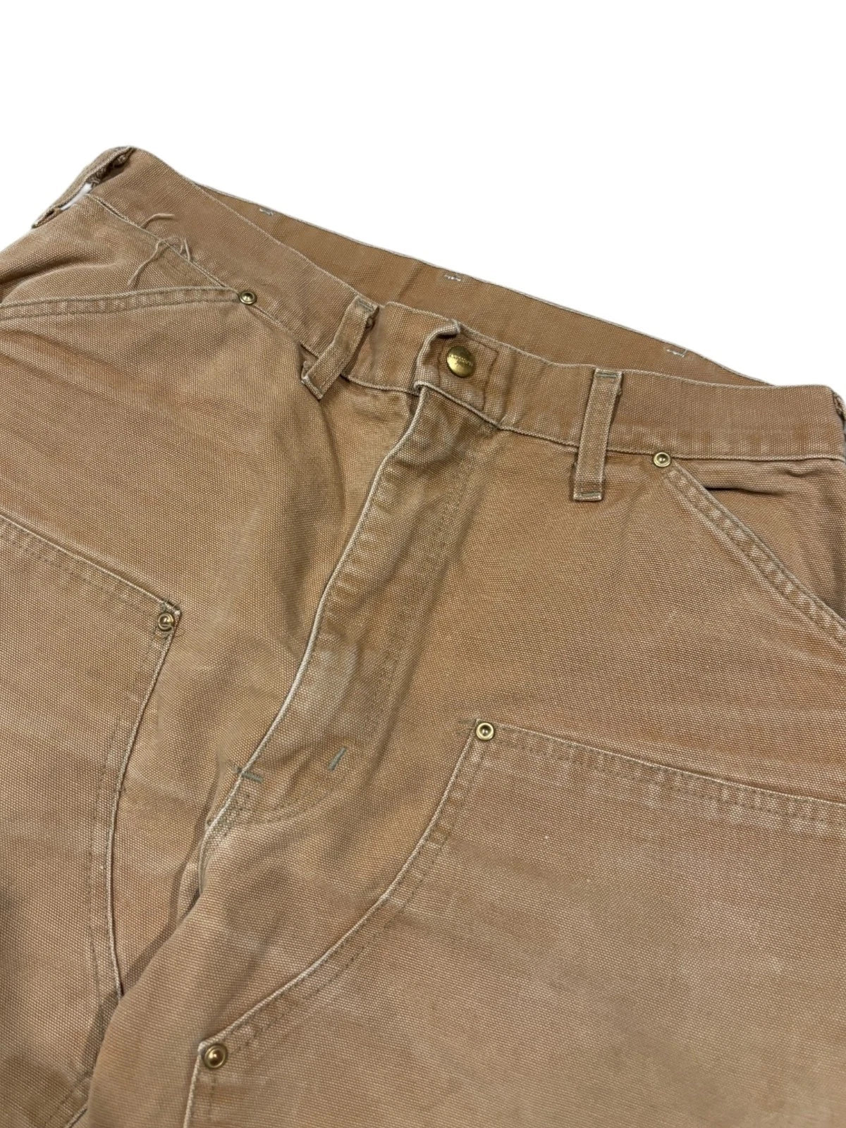 Vintage 1990s Carhartt Double Knee Pants - 34x32 - Beige Tan Workwear Bottoms