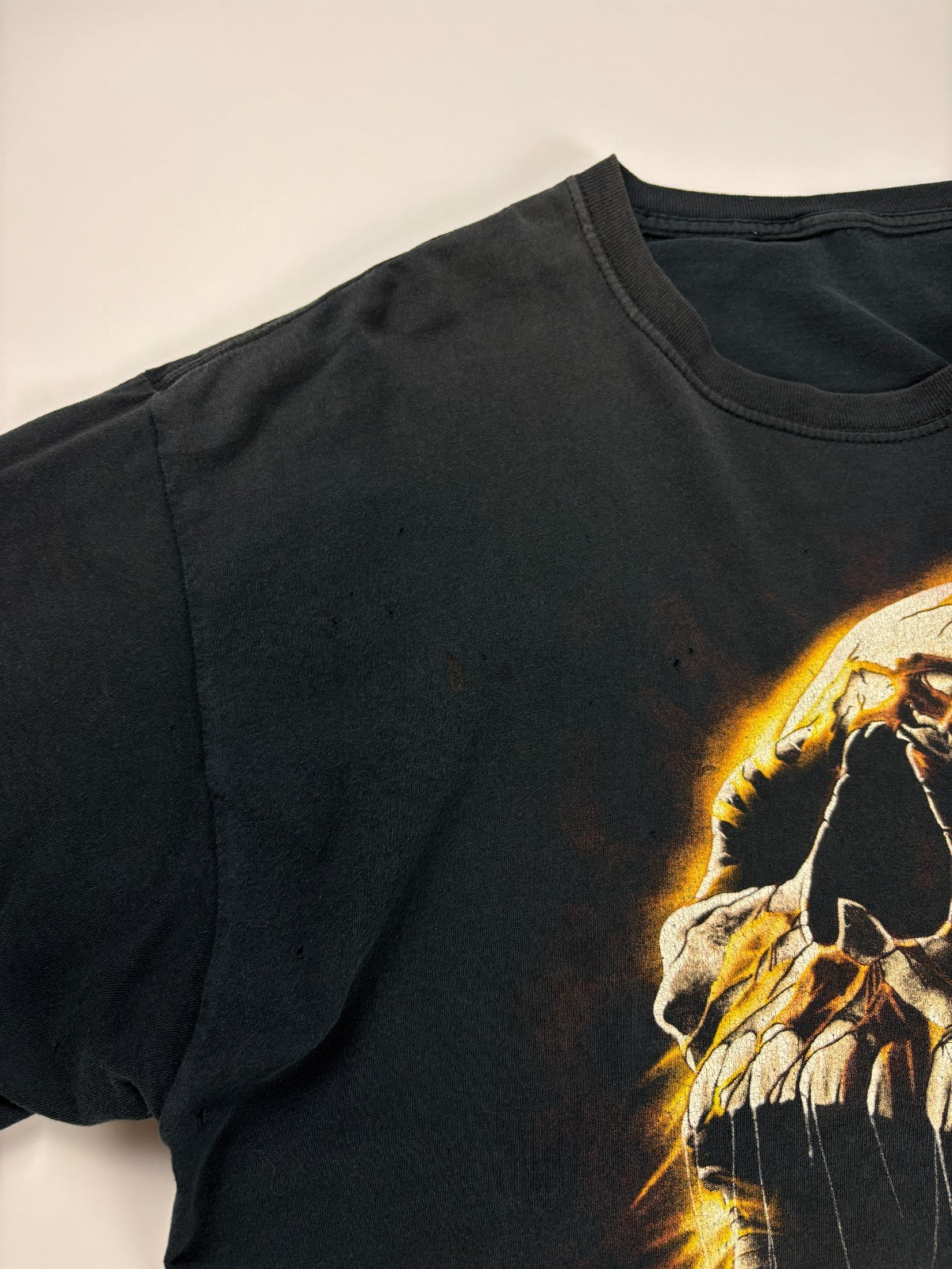 Vintage Y2K Skull Cropped Tee