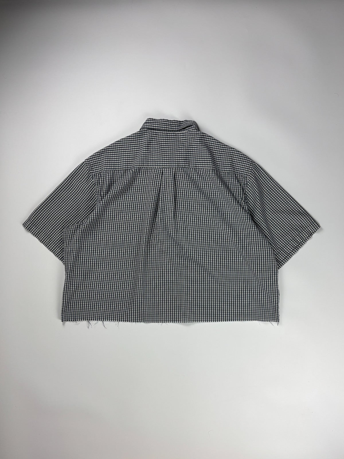 Vintage North Crest Plaid Cropped Button Up Shirt