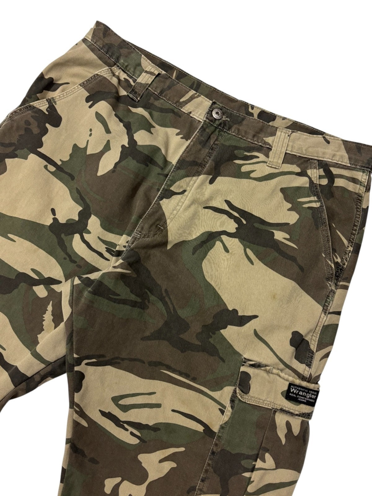 Vintage Wrangler Military Camo Cargo Shorts