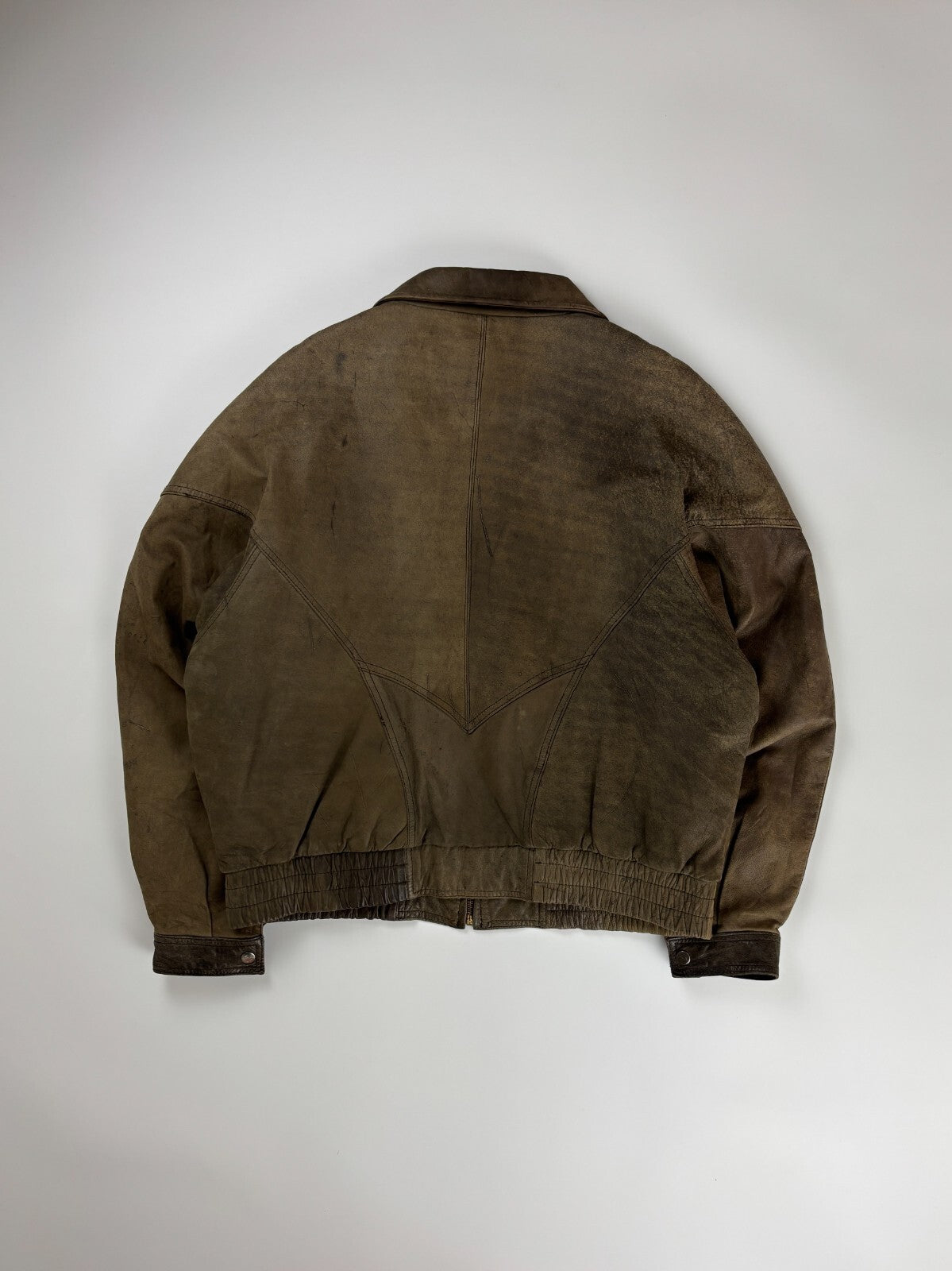 Vintage Members Only Leather Bomber Jacket