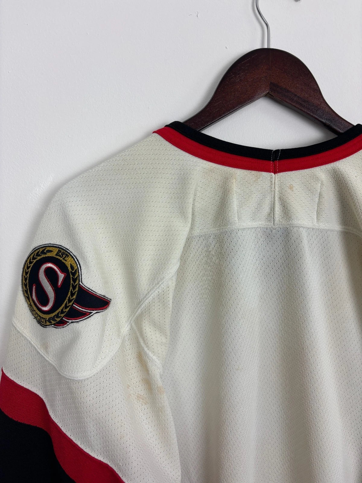Vintage 1990s CCM Ottawa Senators Away Jersey - White - Size Medium - NHL Hockey