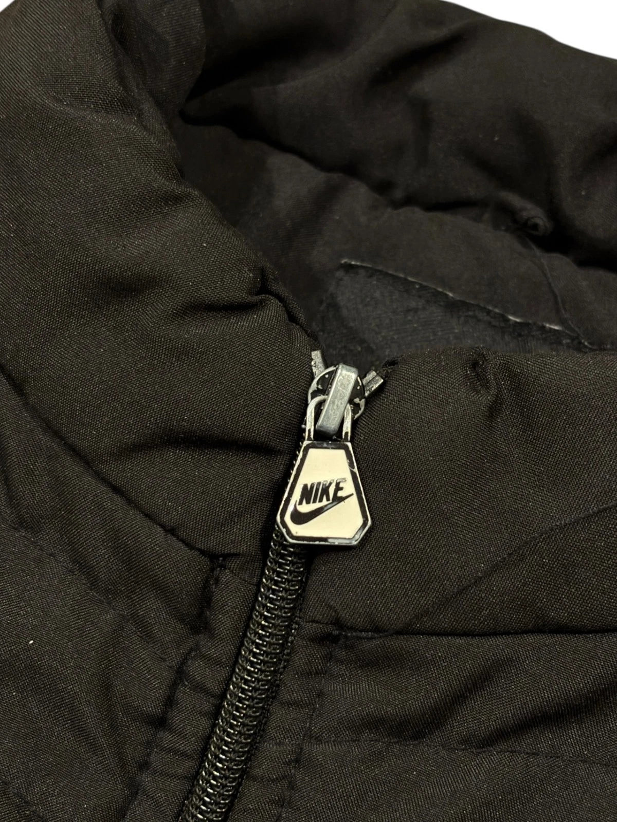 Vintage Black Nike Puffer Jacket - Size XL - Lightweight & Fleece Lined