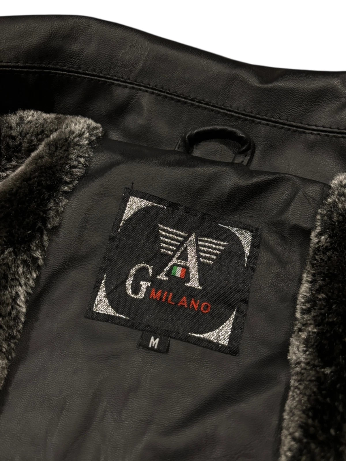 Vintage G Milano Black Leather Jacket - Size Medium - Bomber - Made in Italy