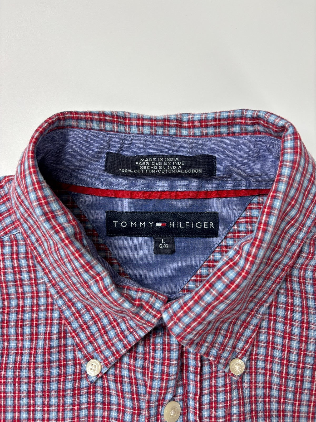 Vintage Tommy Hilfiger Plaid Cropped Button Up Shirt