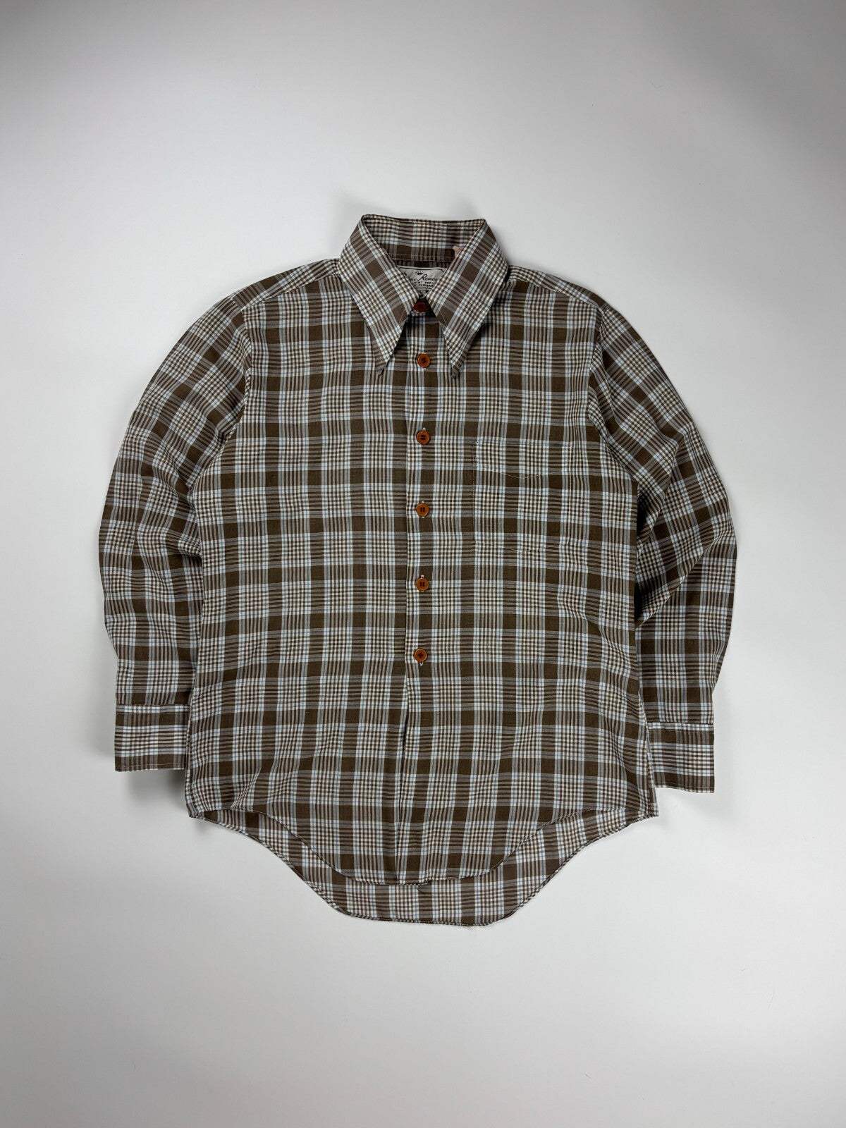 Vintage Prince Romano Plaid Button Up Shirt