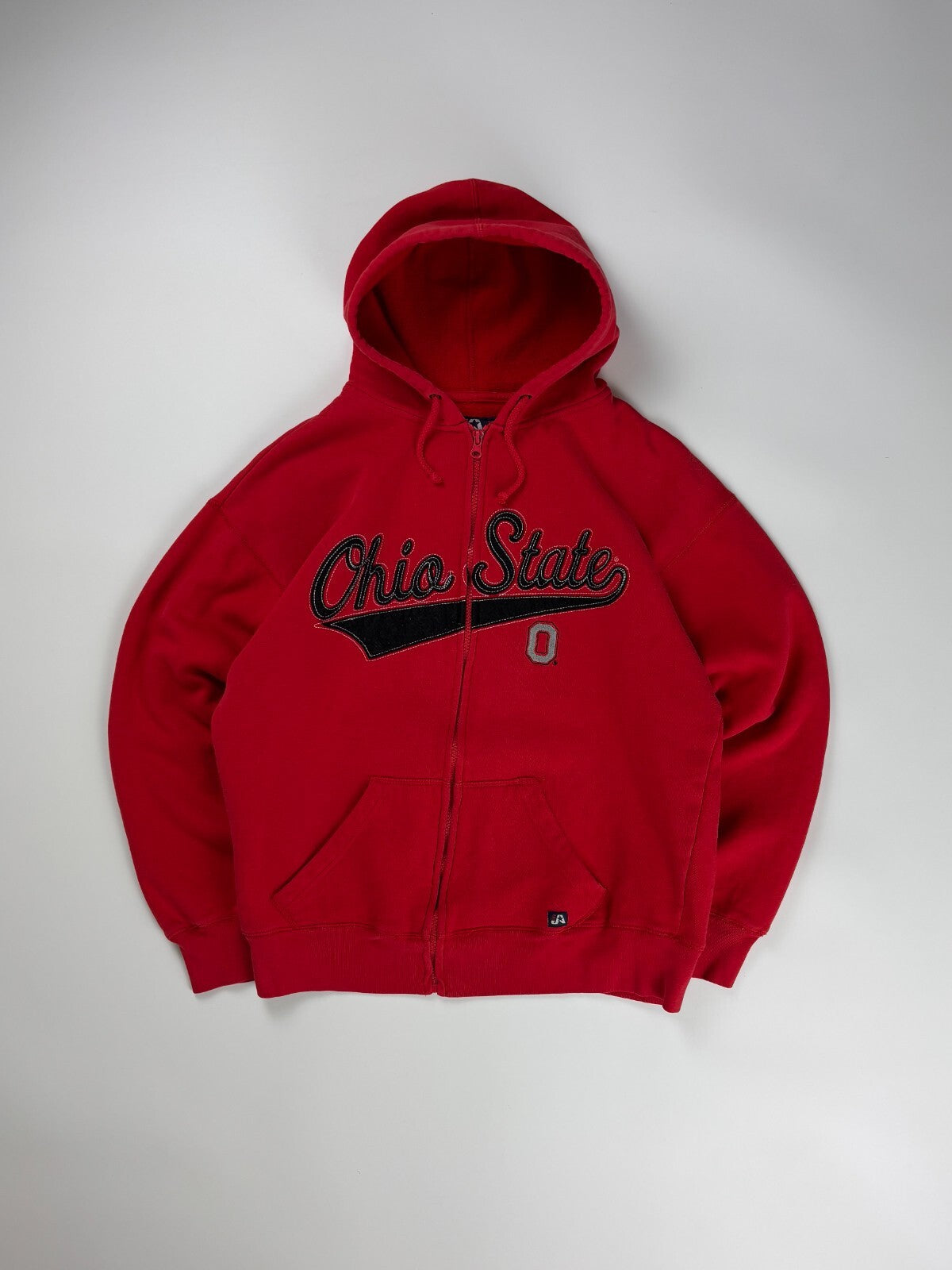 Vintage Ohio State University Zip Up Hoodie / NCAA Collegiate Sweater Medium Red