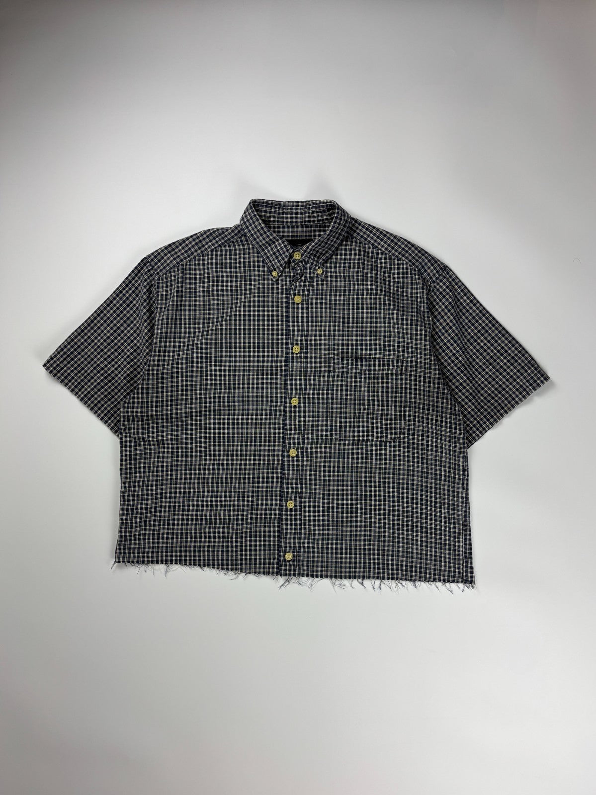 Vintage Eddie Bauer Plaid Cropped Button Up Shirt