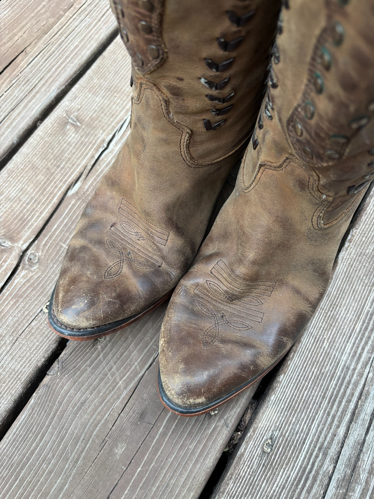 Vintage Durango Leather Cowboy Boots