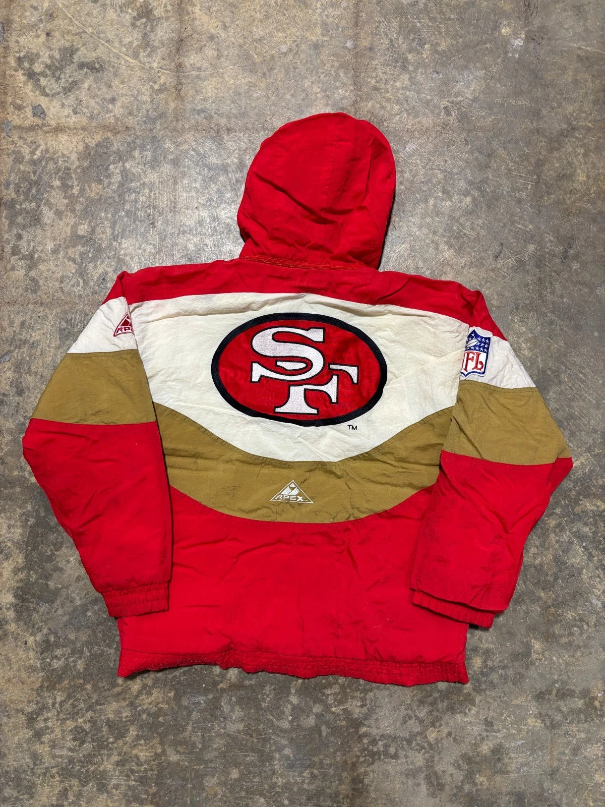 Vintage 1990s Apex San Francisco 49ers Jacket / NFL Football / Red Size Small