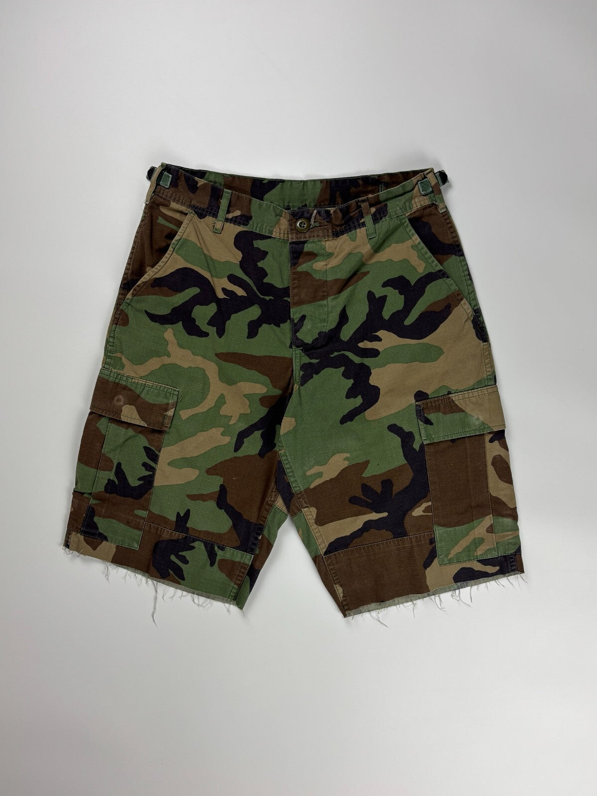 Vintage Military Camo Cargo Shorts