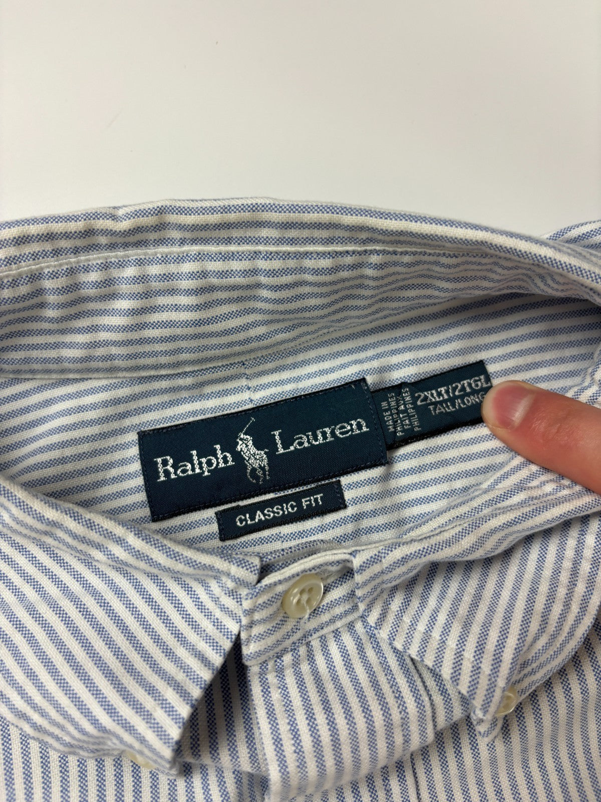 Vintage Polo Ralph Lauren Striped Cropped Button Up Shirt