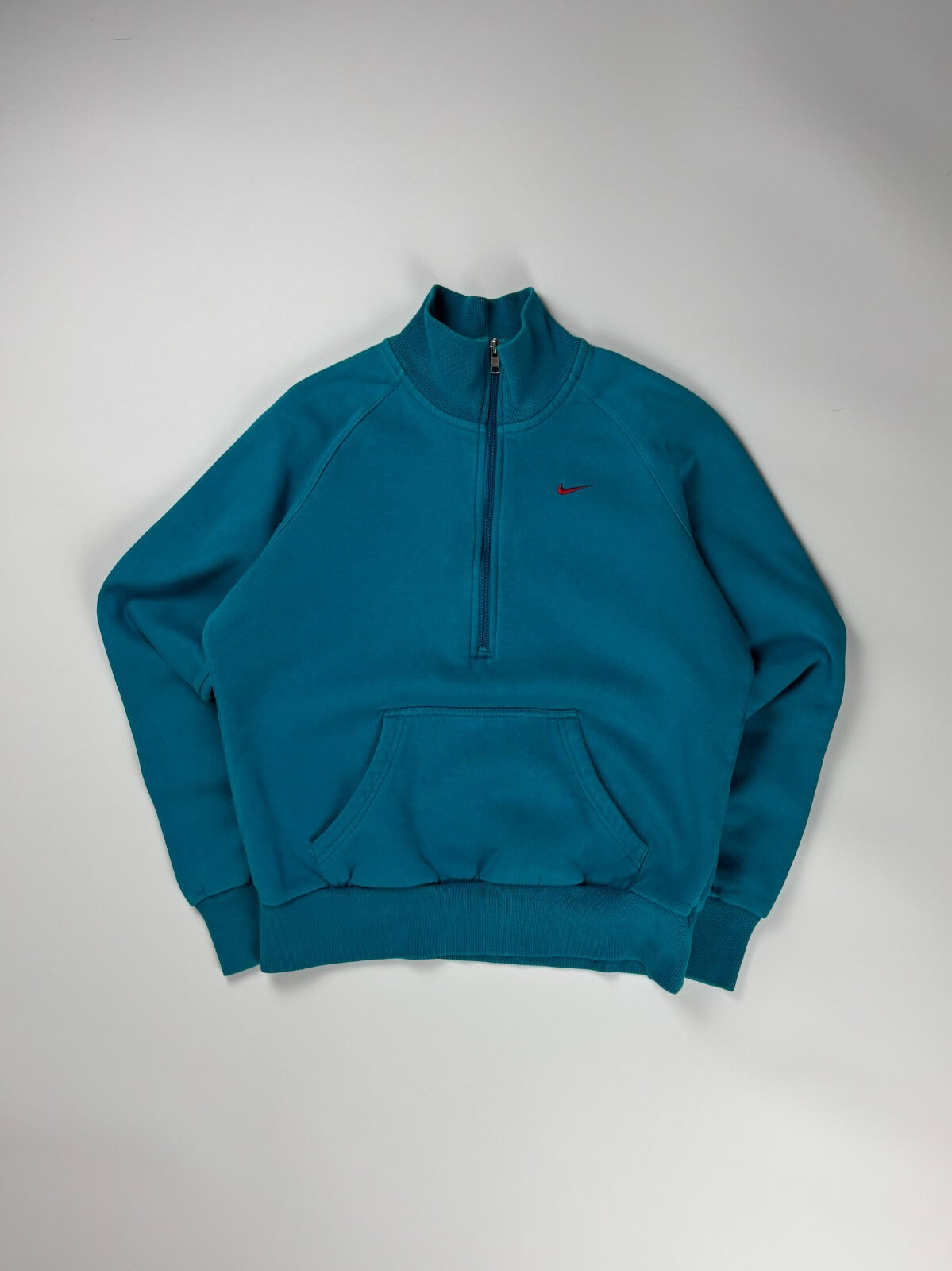 Vintage Womens Nike Quarter Zip Sweater / Cute Sportswear / Swoosh / Large Blue