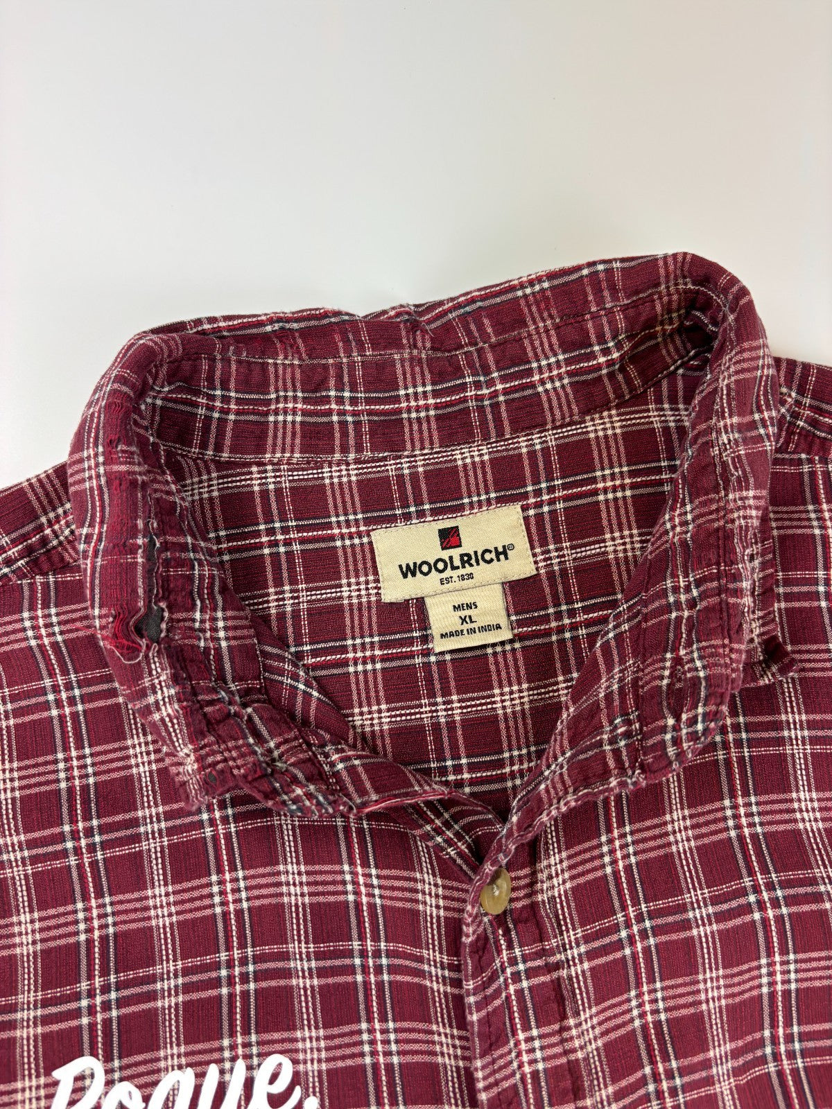 Vintage Roguehaus Plaid Cropped Button Up Shirt