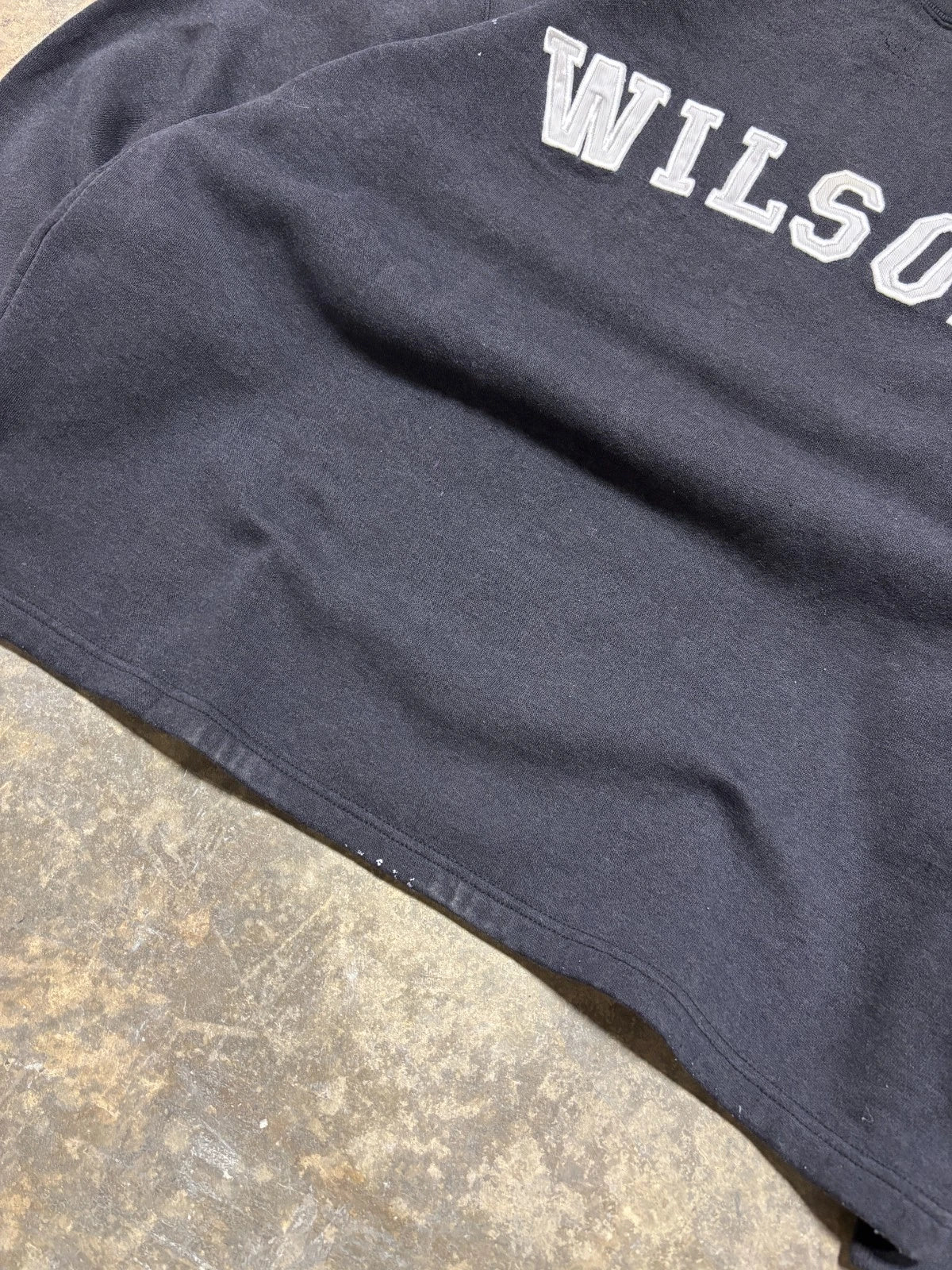 Vintage Wilson Spellout Graphic Sweatshirt - Size Large - Black