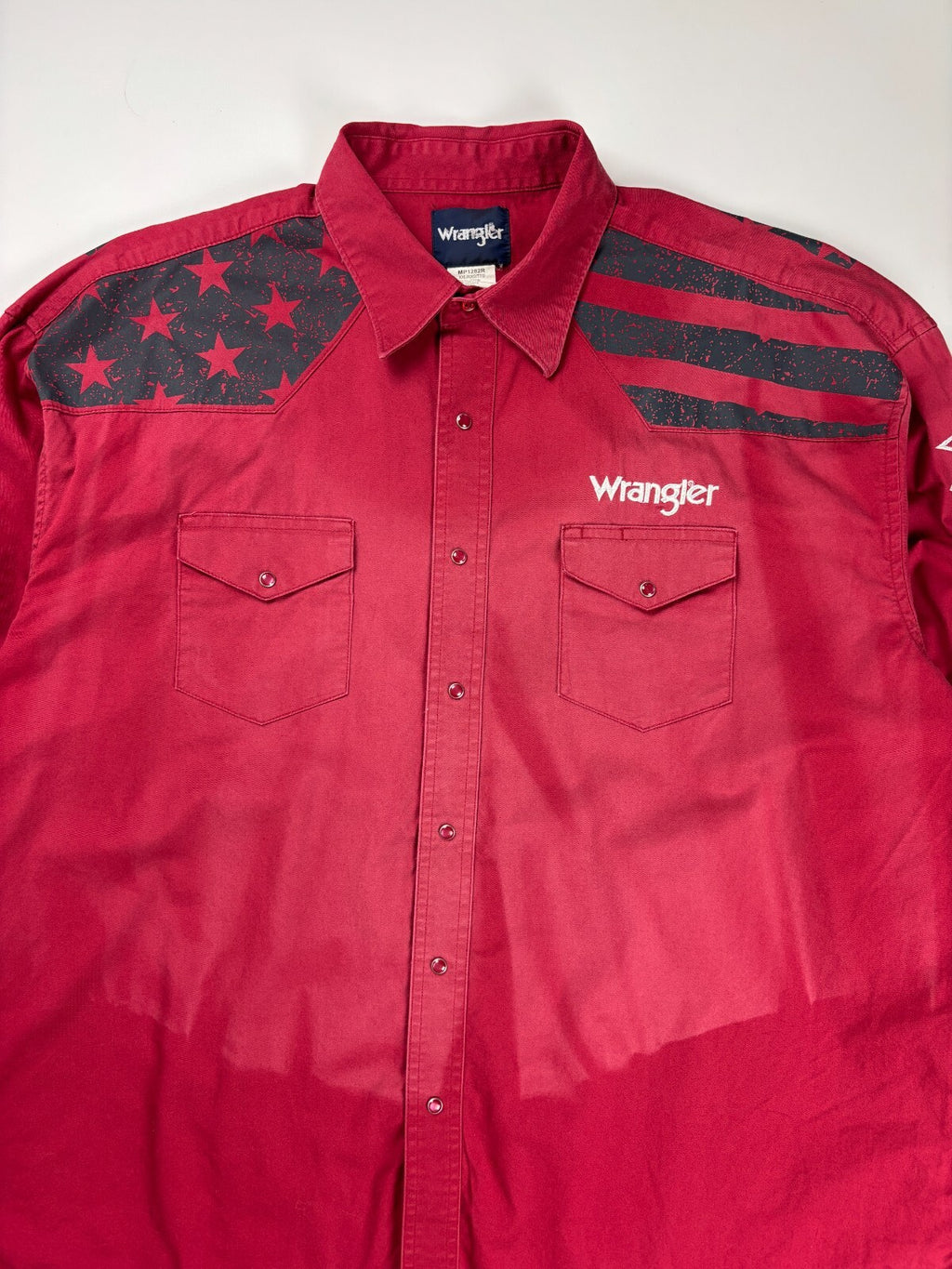 Vintage Faded Wrangler Western Button Up Shirt
