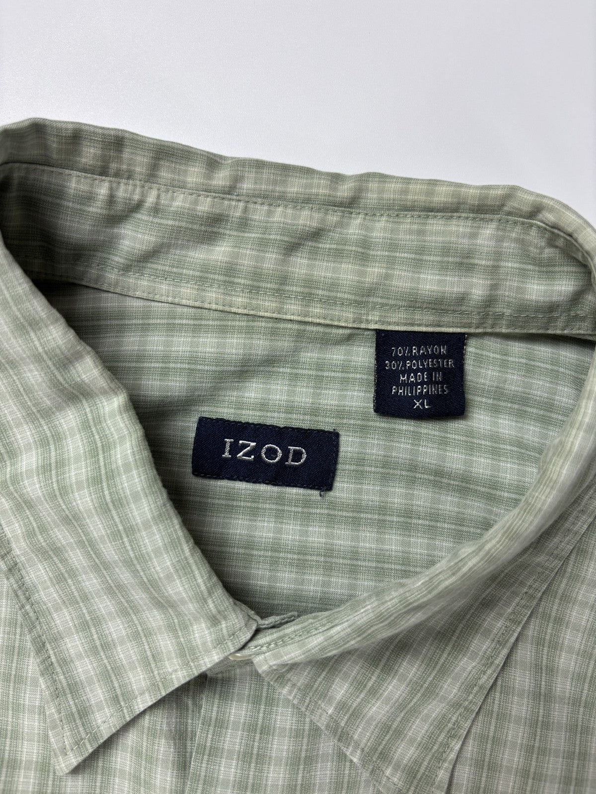 Vintage Izod Plaid Cropped Button Up Shirt
