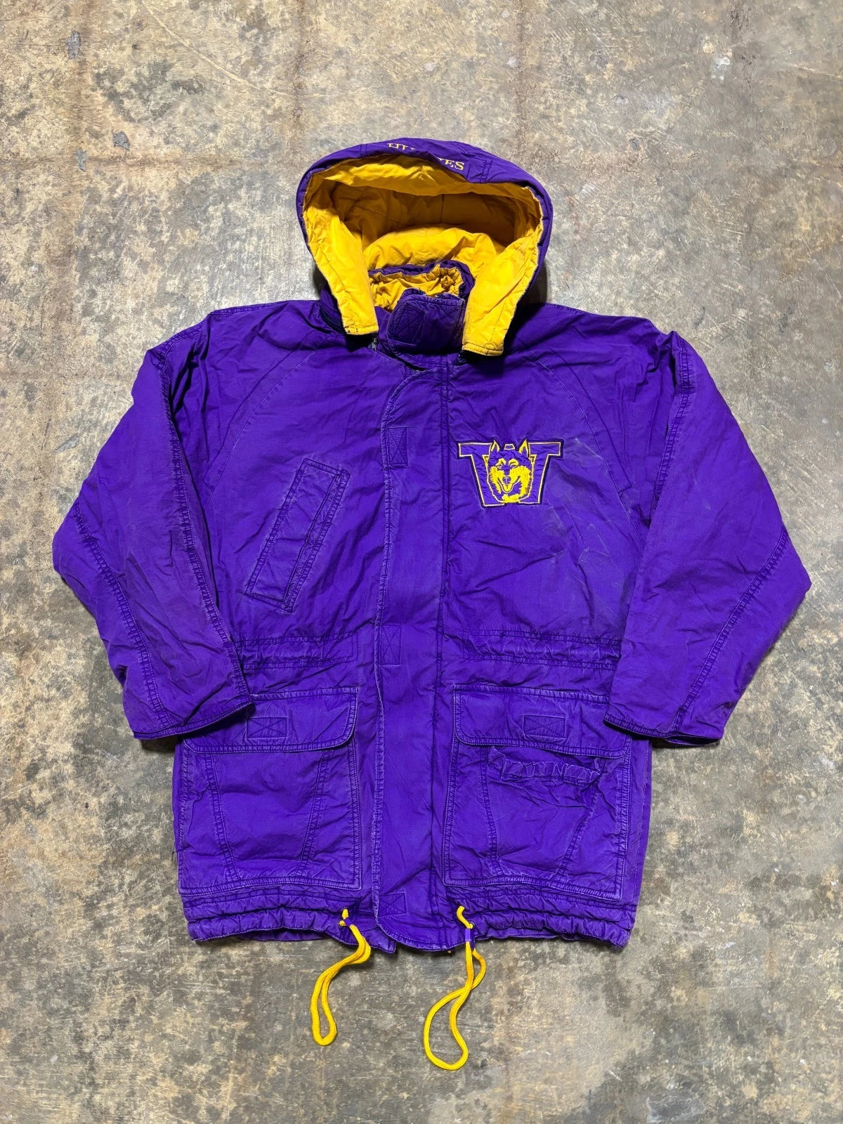 Vintage 1990s University Of Washington Huskies Jacket / NCAA / Purple Size Small