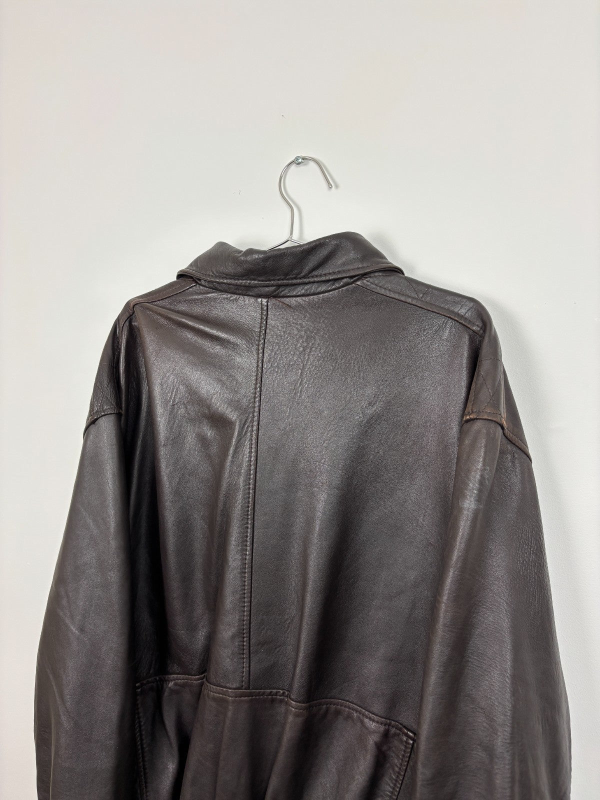 1990s Vintage Leather Bomber Jacket