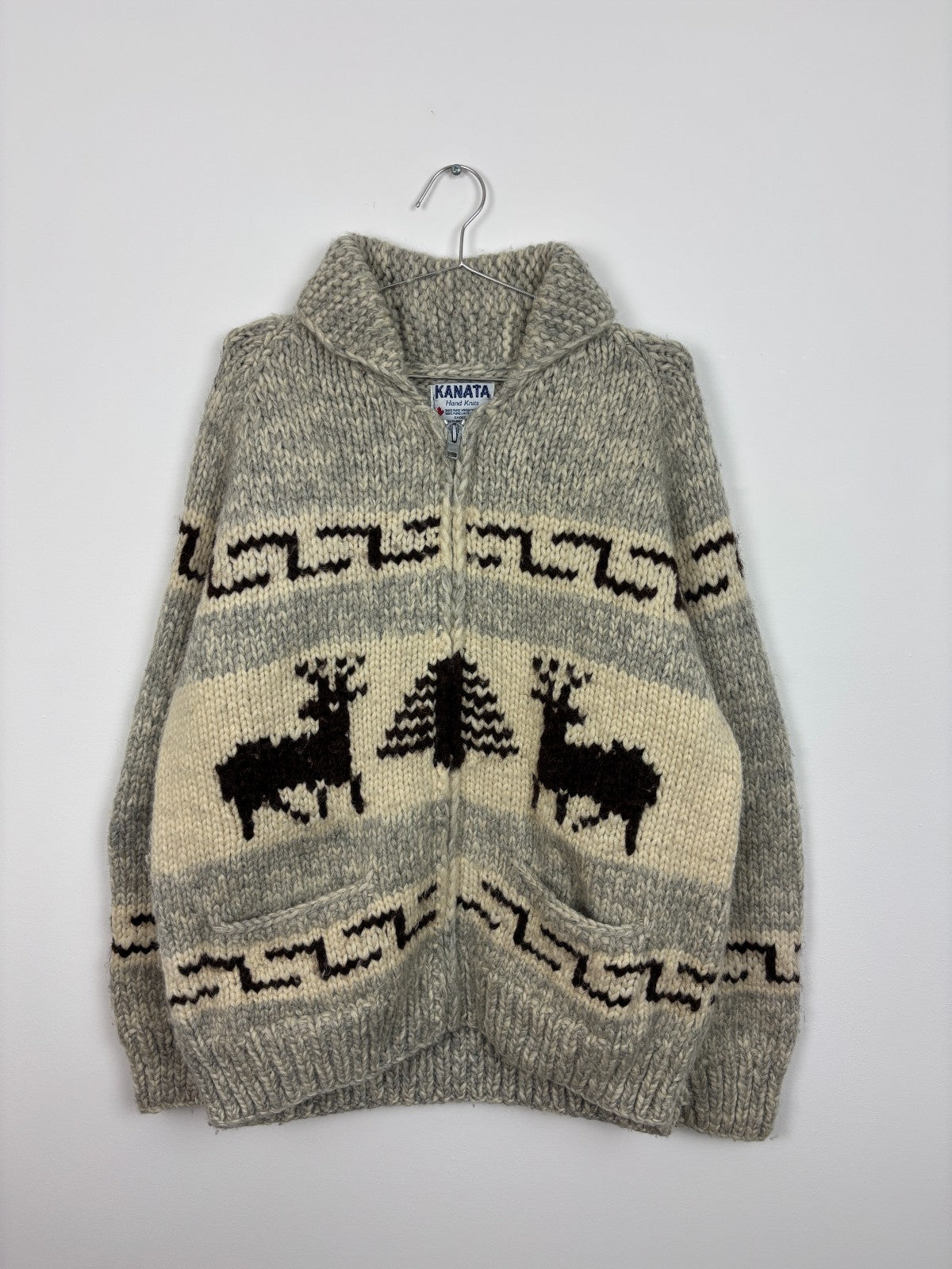 1970s Vintage Kanata Hand Knit Cowichan Sweater