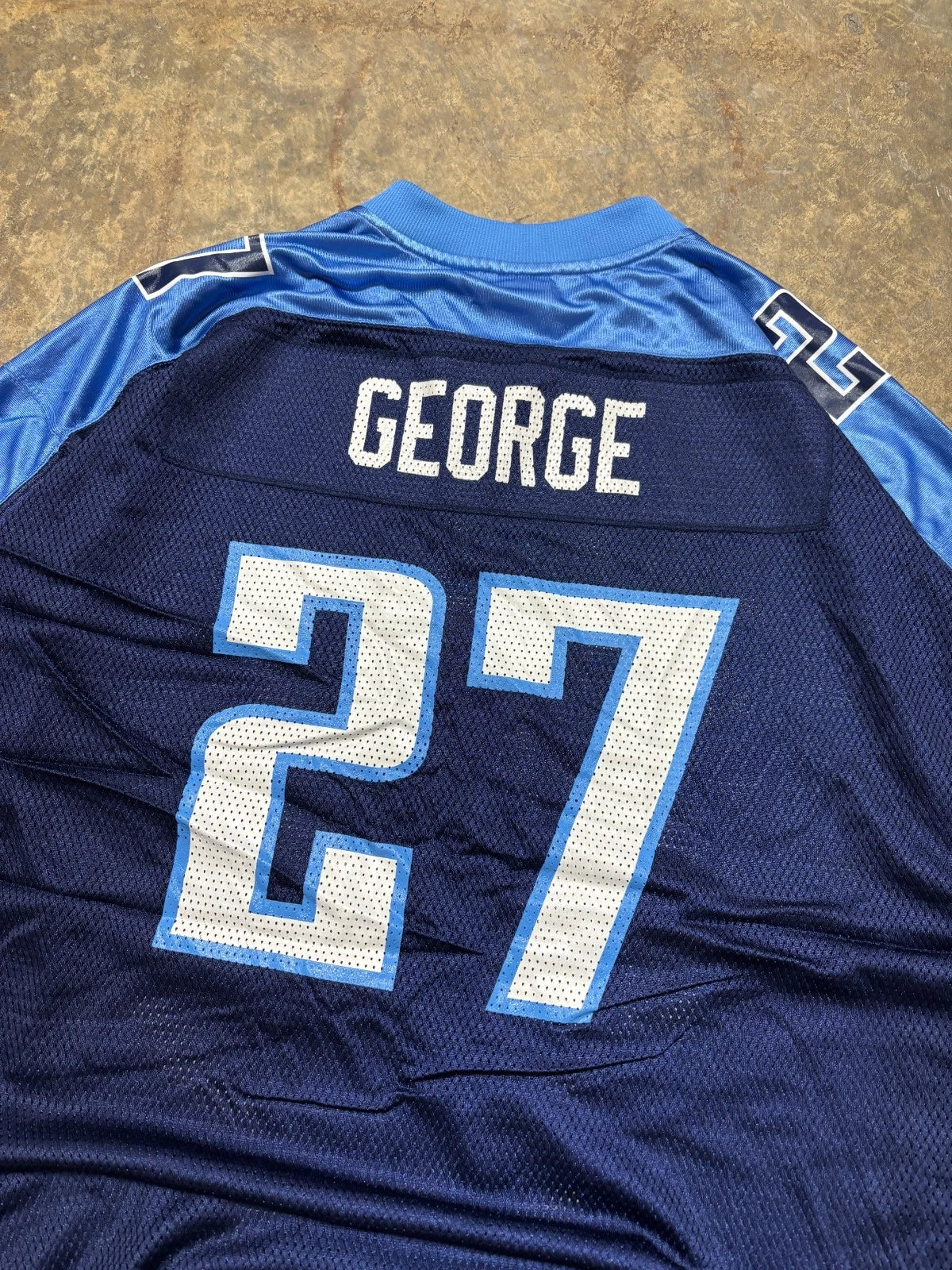 Vintage Tennessee Titans Jersey / Eddie George #27 / NFL Reebok / Blue Size 2XL