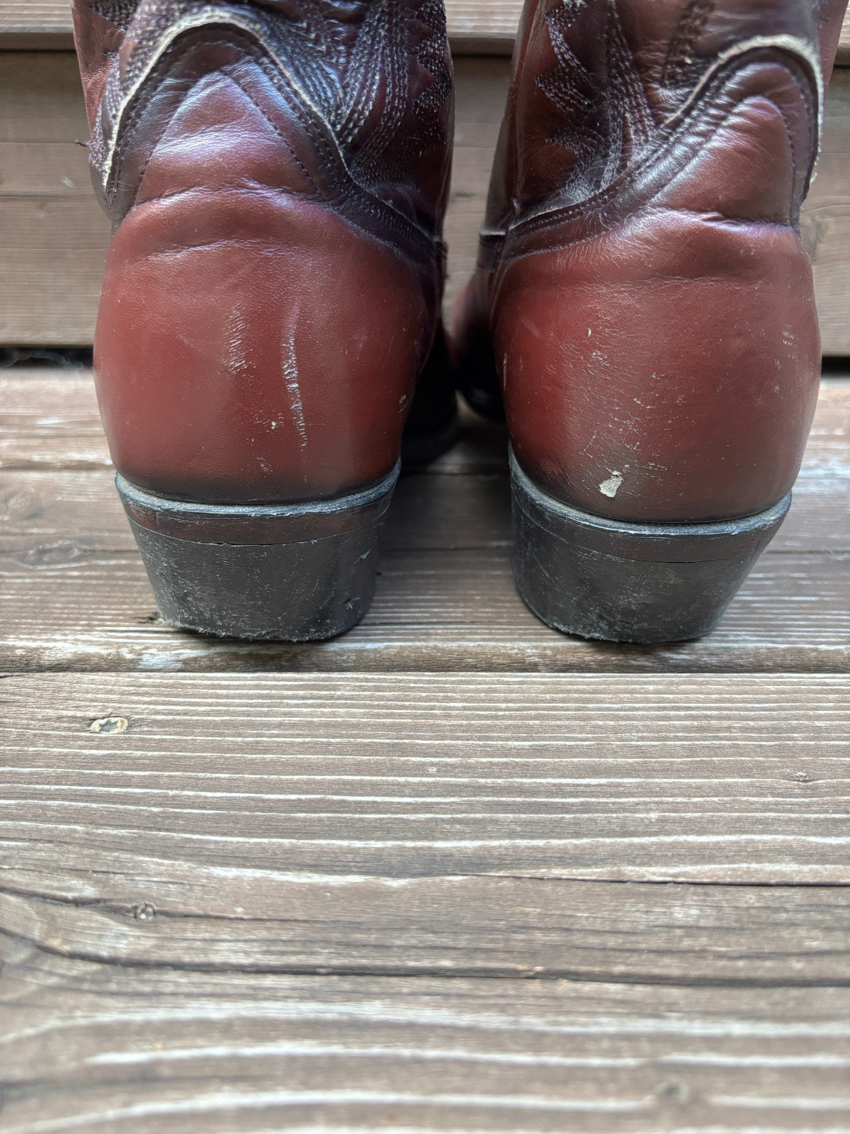 Vintage Western Leather Cowboy Boots