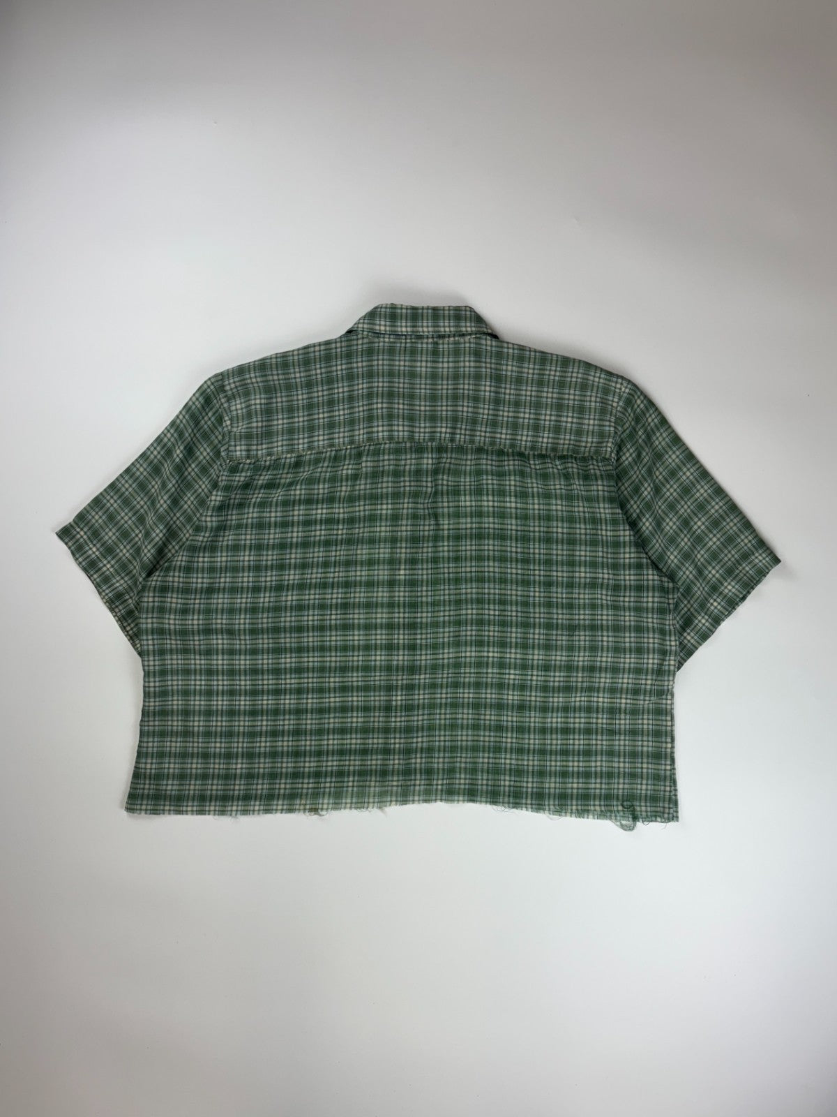Vintage Roguehaus Plaid Cropped Button Up Shirt