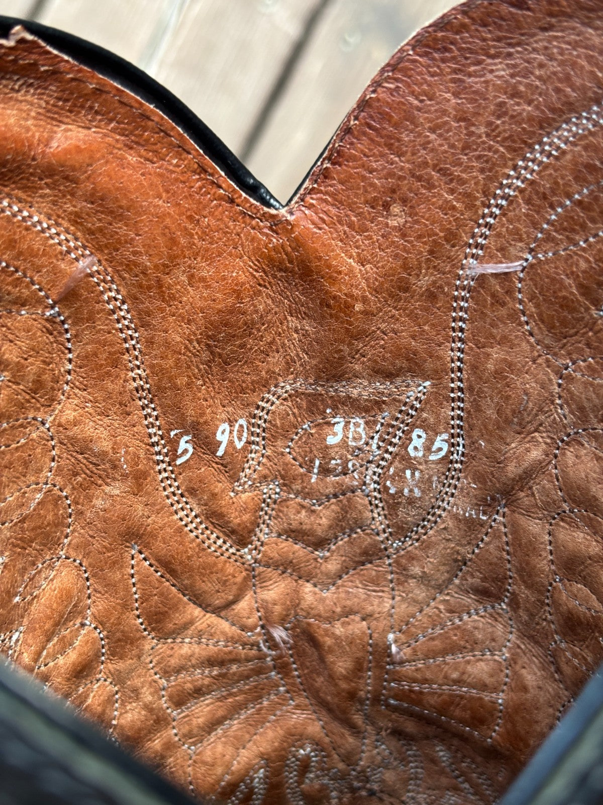 Vintage Western Leather Cowboy Boots