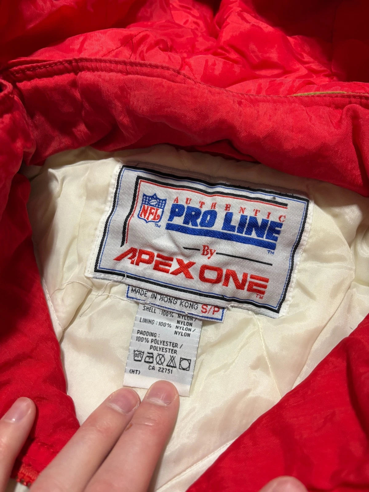Vintage 1990s Apex San Francisco 49ers Jacket / NFL Football / Red Size Small